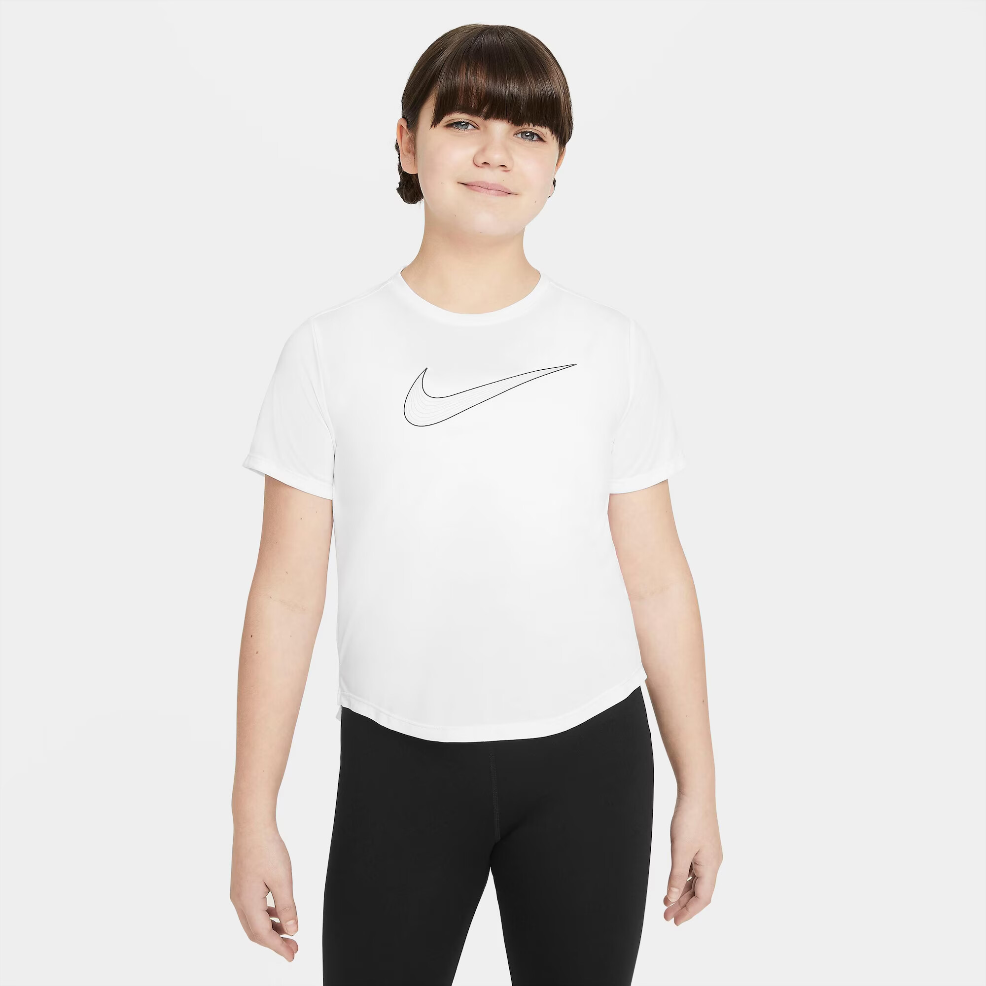 NIKE Tricou funcțional negru / alb - Pled.ro