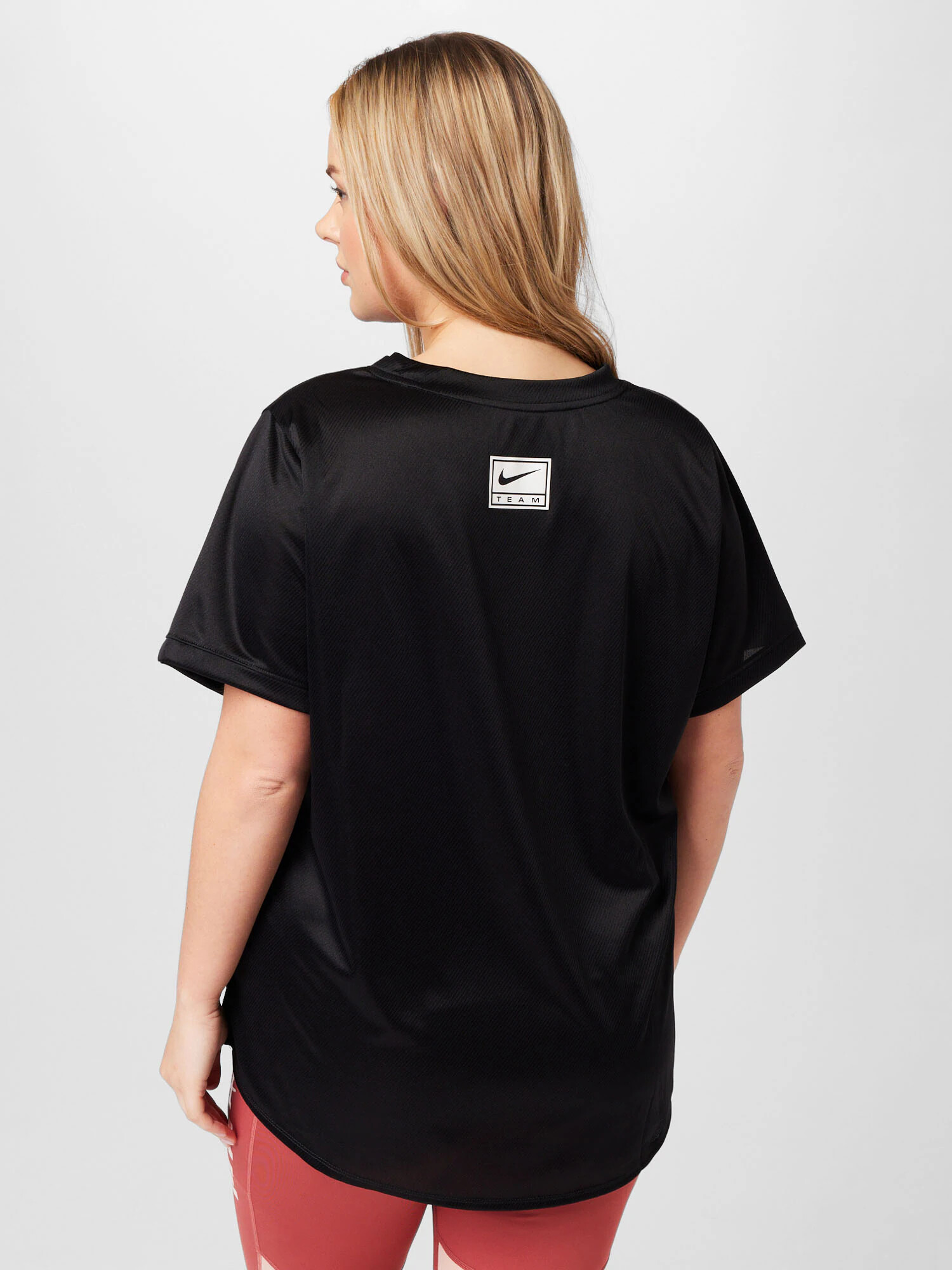 NIKE Tricou funcțional negru / alb - Pled.ro