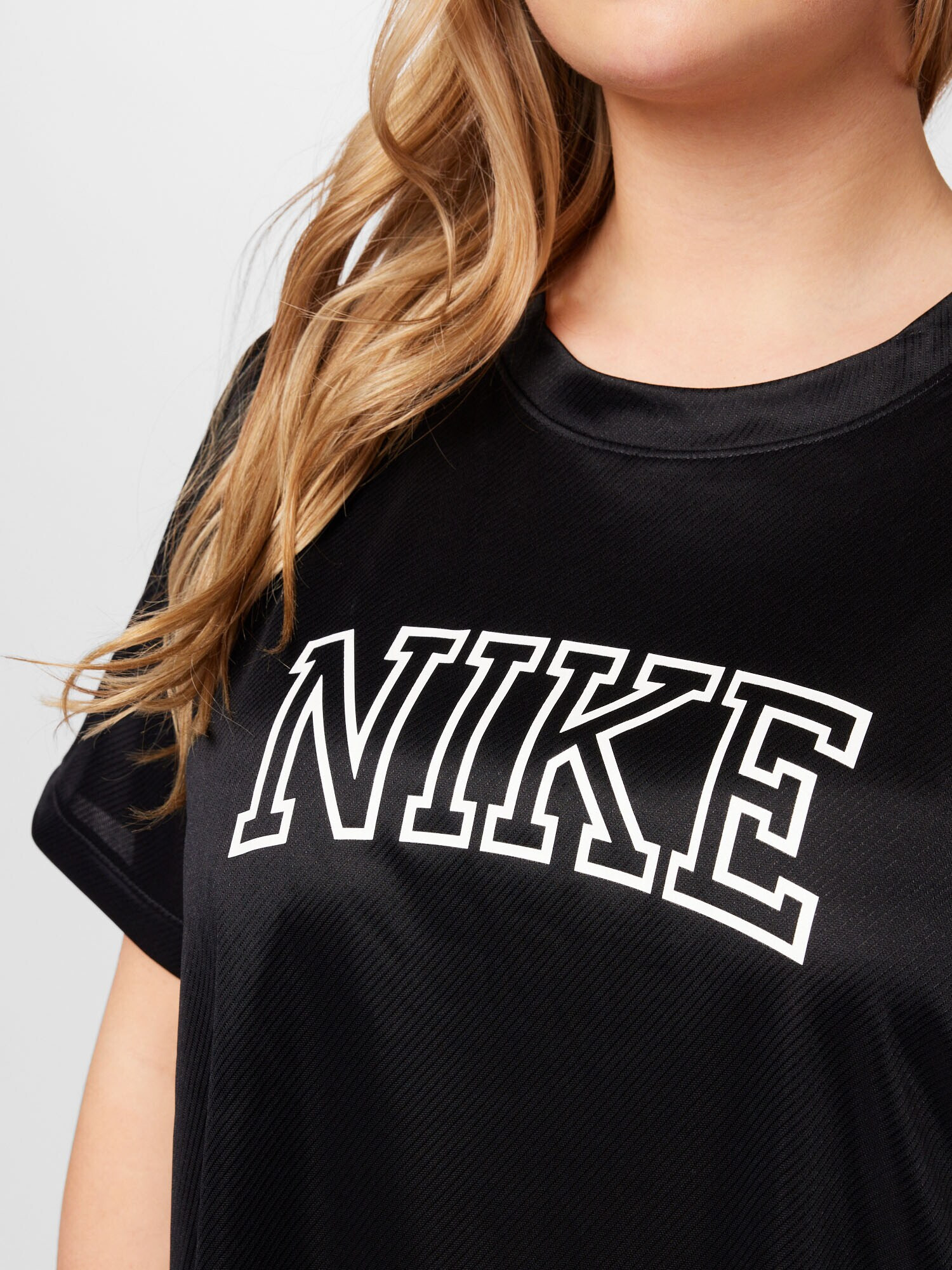 NIKE Tricou funcțional negru / alb - Pled.ro