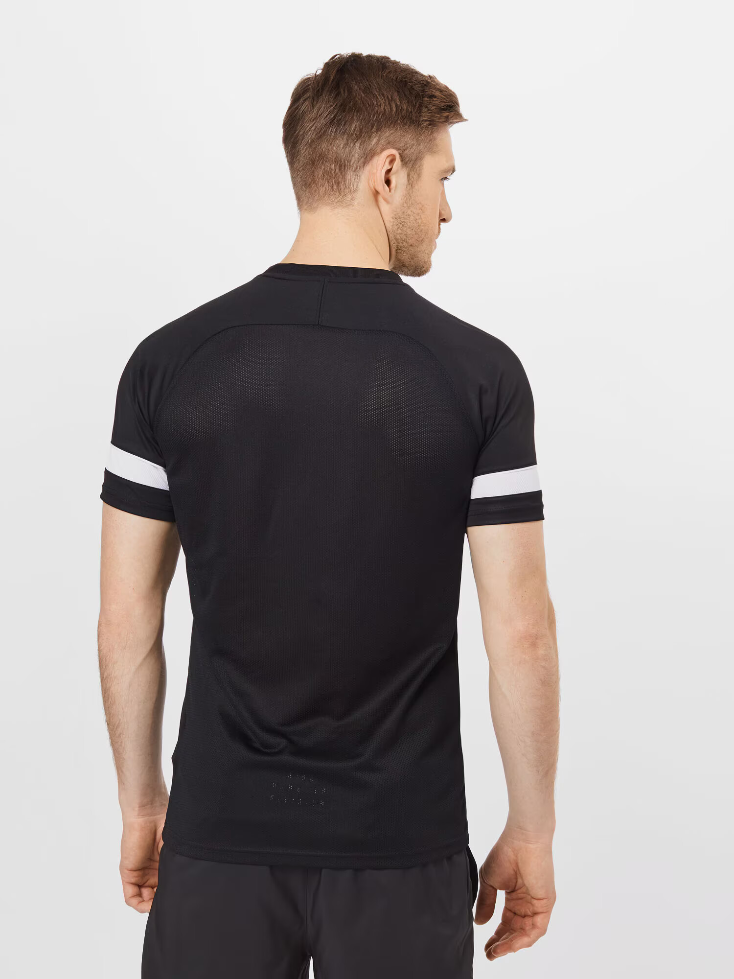 NIKE Tricou funcțional negru / alb - Pled.ro