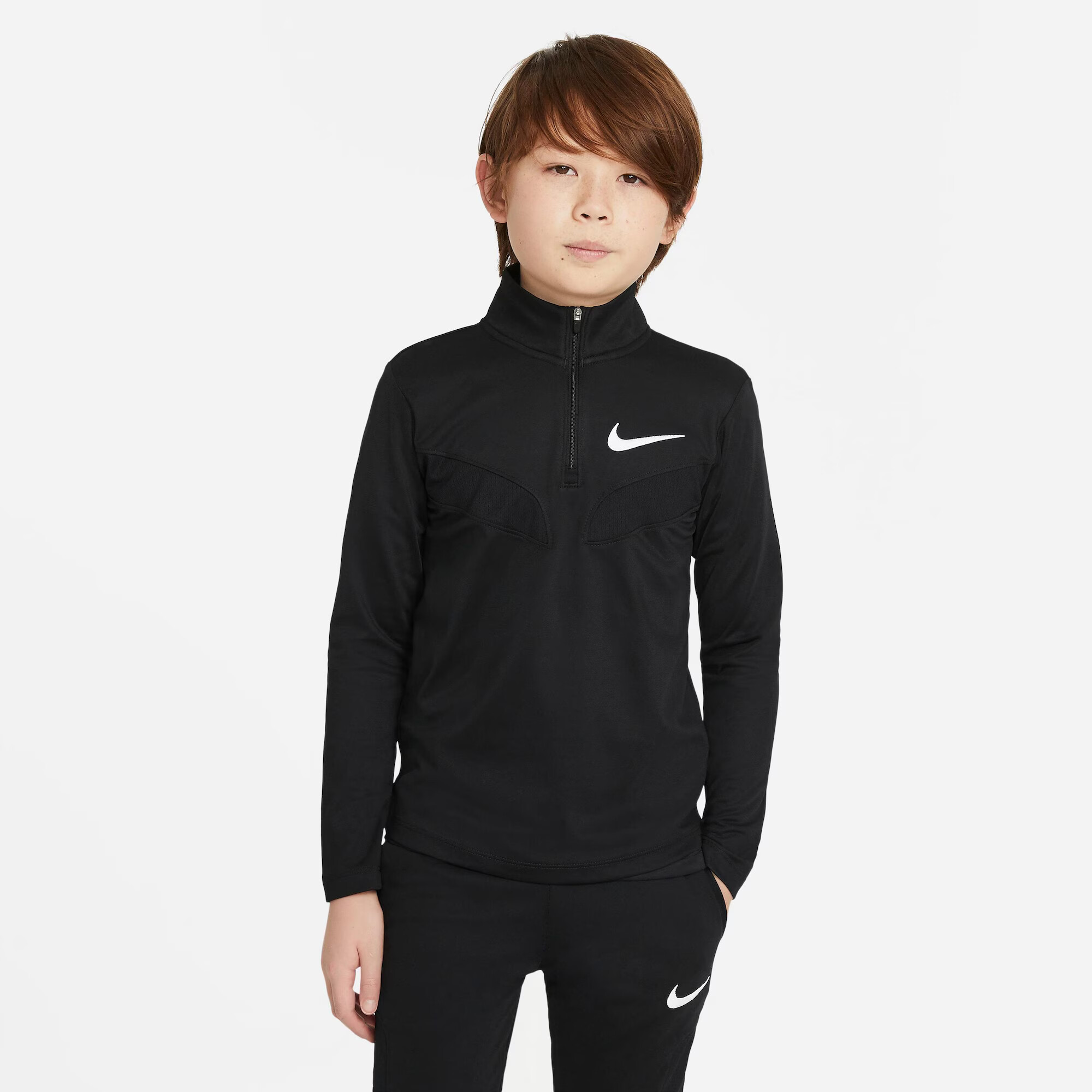 NIKE Tricou funcțional negru / alb - Pled.ro