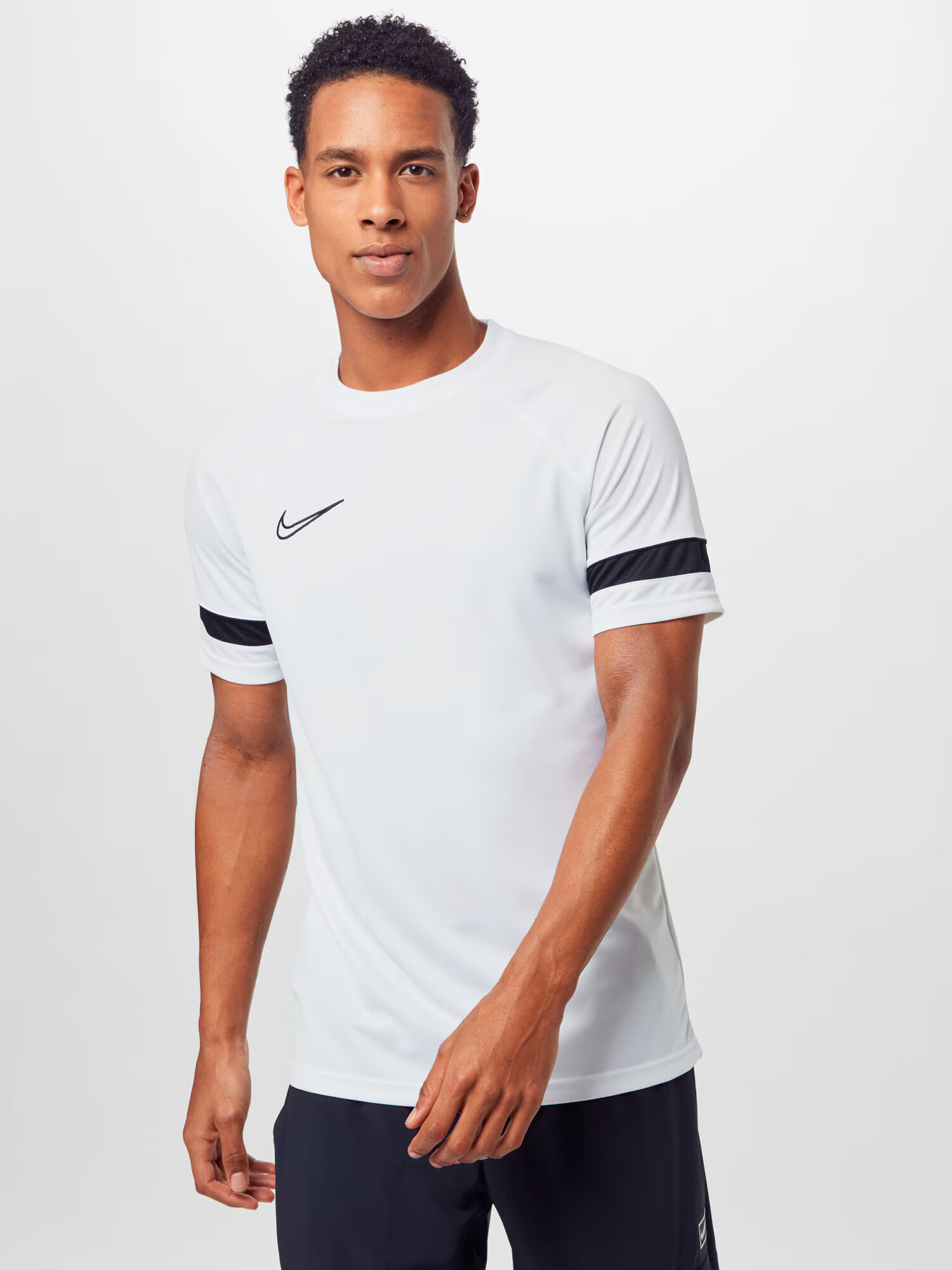 NIKE Tricou funcțional 'Academy 21' negru / alb - Pled.ro