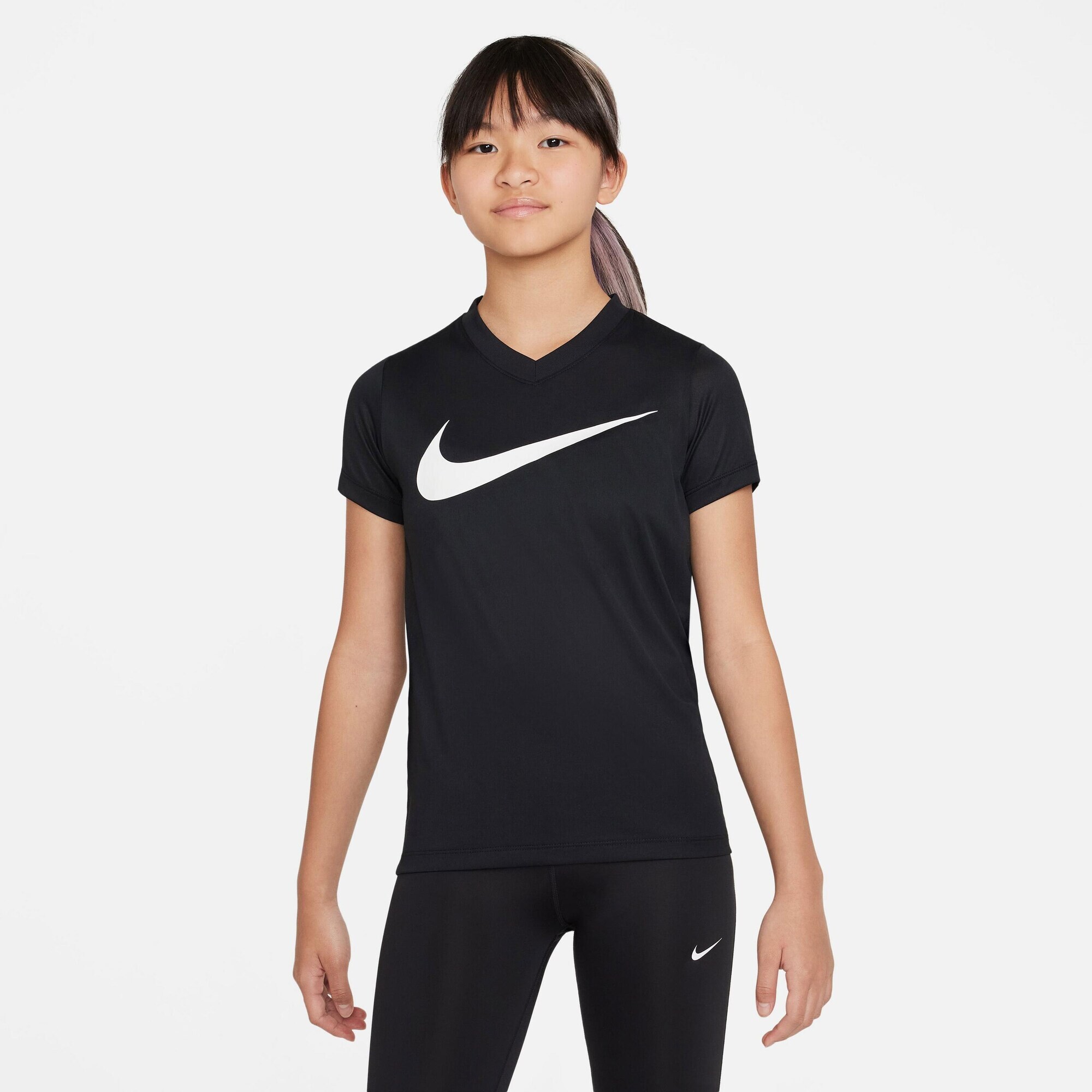 NIKE Tricou funcțional 'Legend' negru / alb - Pled.ro