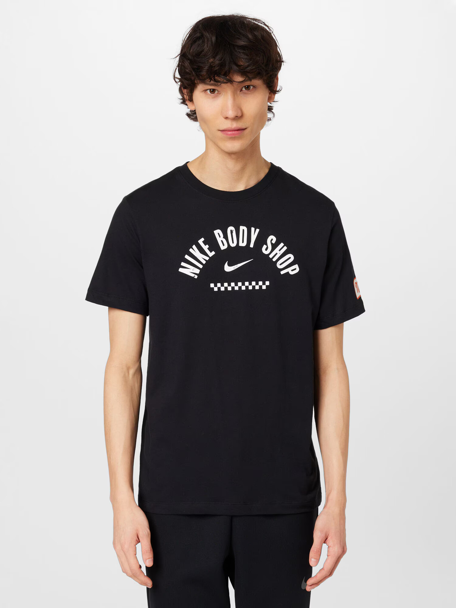 NIKE Tricou funcțional negru / alb - Pled.ro