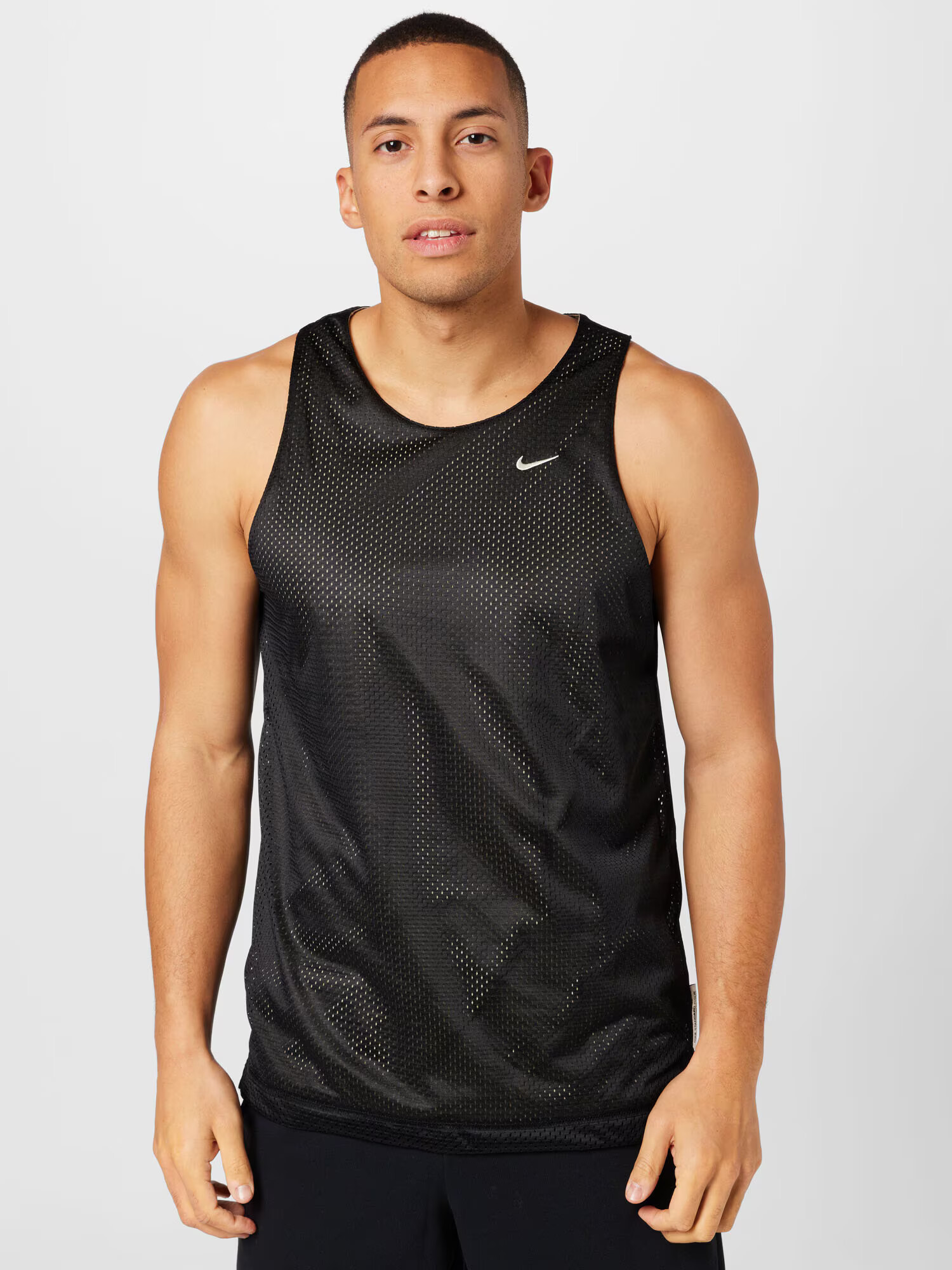 NIKE Tricou funcțional nisipiu / negru / alb - Pled.ro