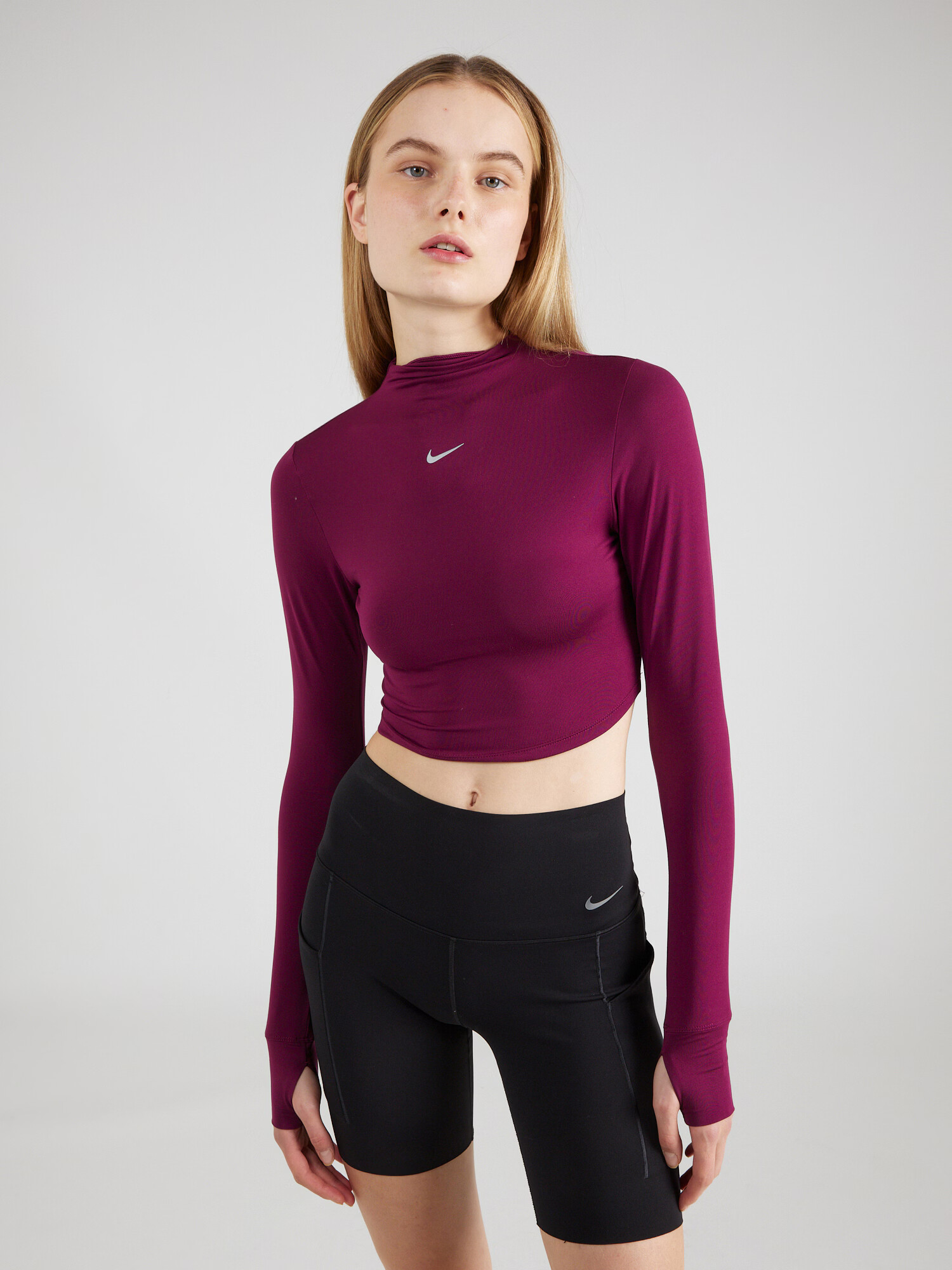 NIKE Tricou funcțional 'ONE LUXE ESS' rubiniu / alb - Pled.ro