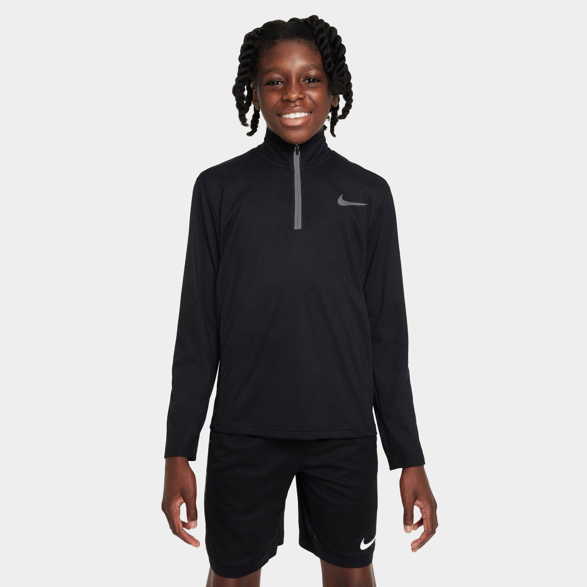 NIKE Tricou funcțional 'POLY' negru / alb - Pled.ro