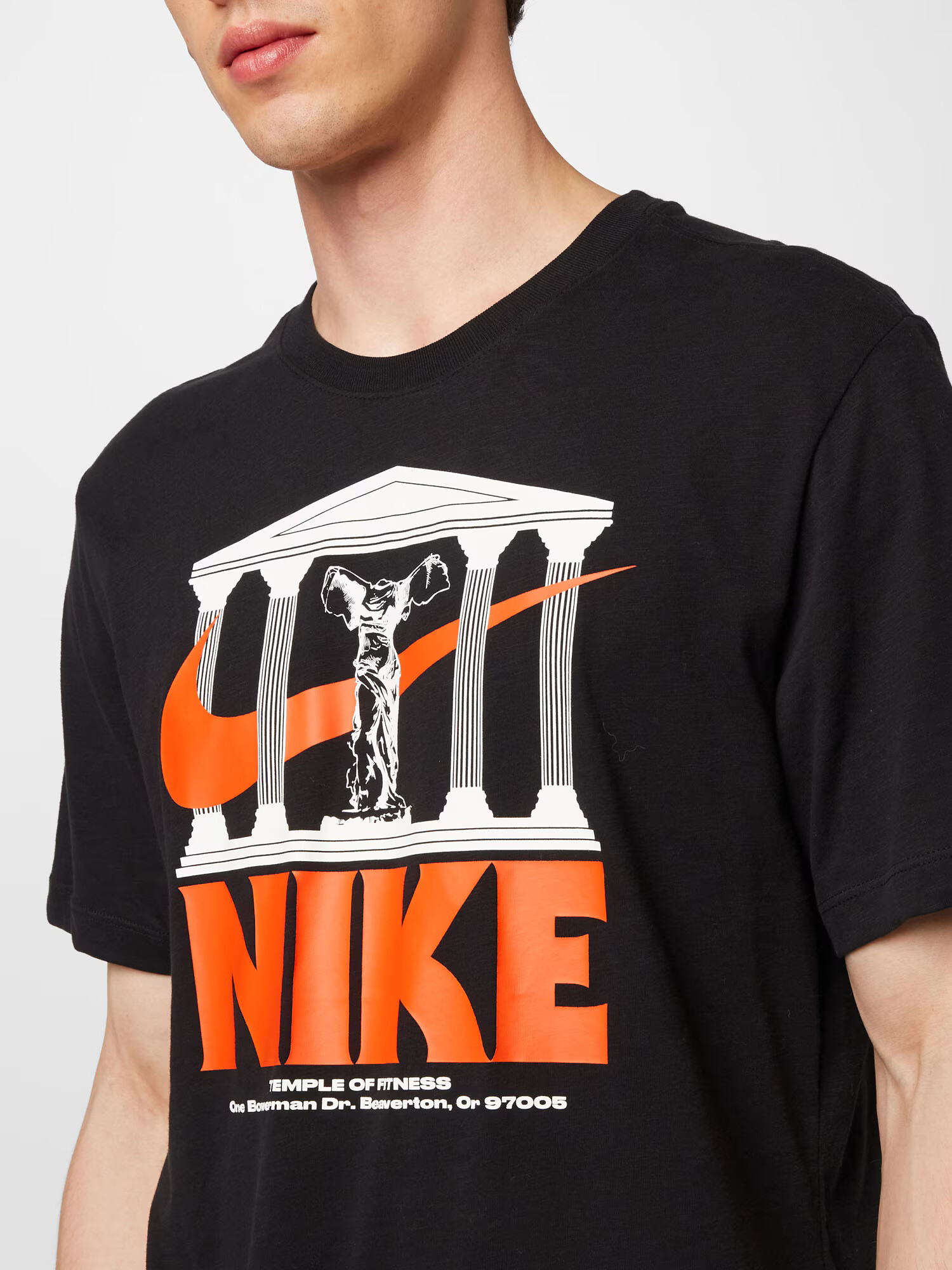 NIKE Tricou funcțional portocaliu închis / negru / alb - Pled.ro