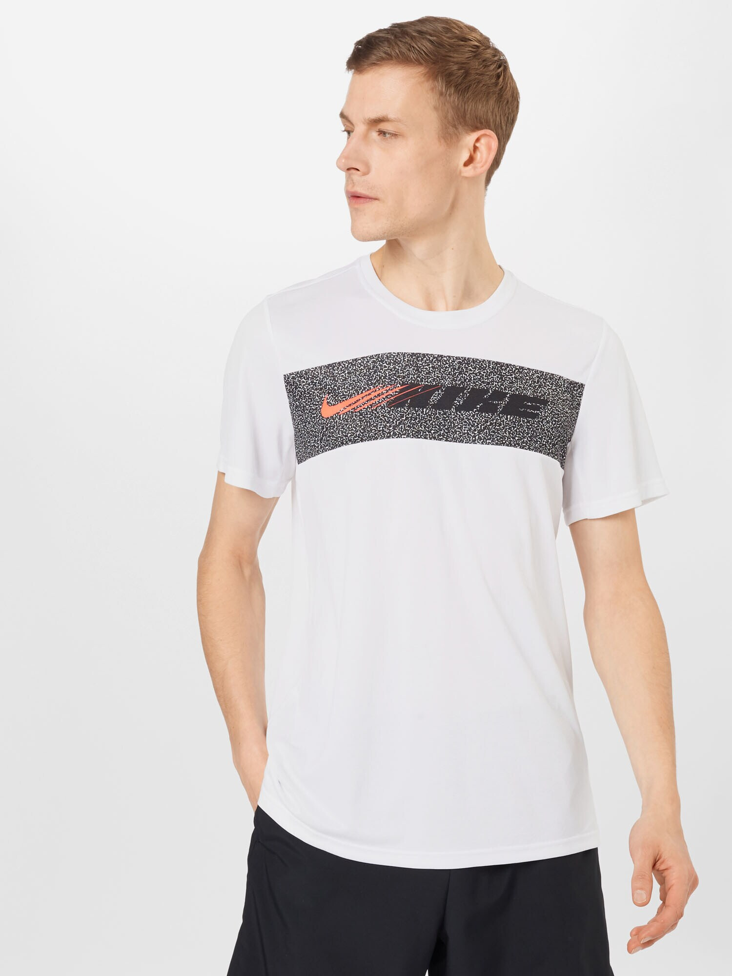 NIKE Tricou funcțional 'Superset Clash' portocaliu somon / negru / alb - Pled.ro