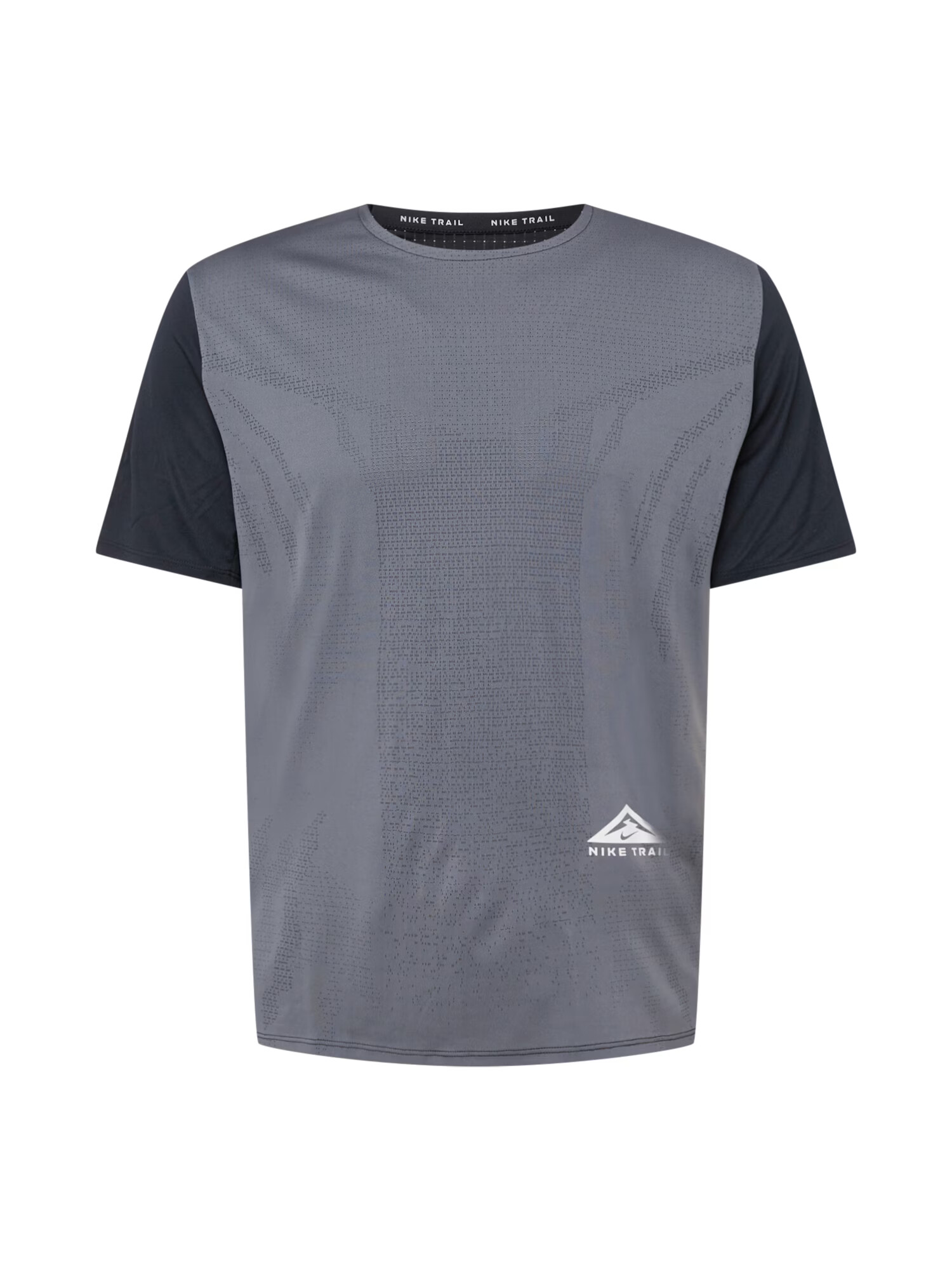 NIKE Tricou funcțional 'Rise' gri / negru / alb - Pled.ro