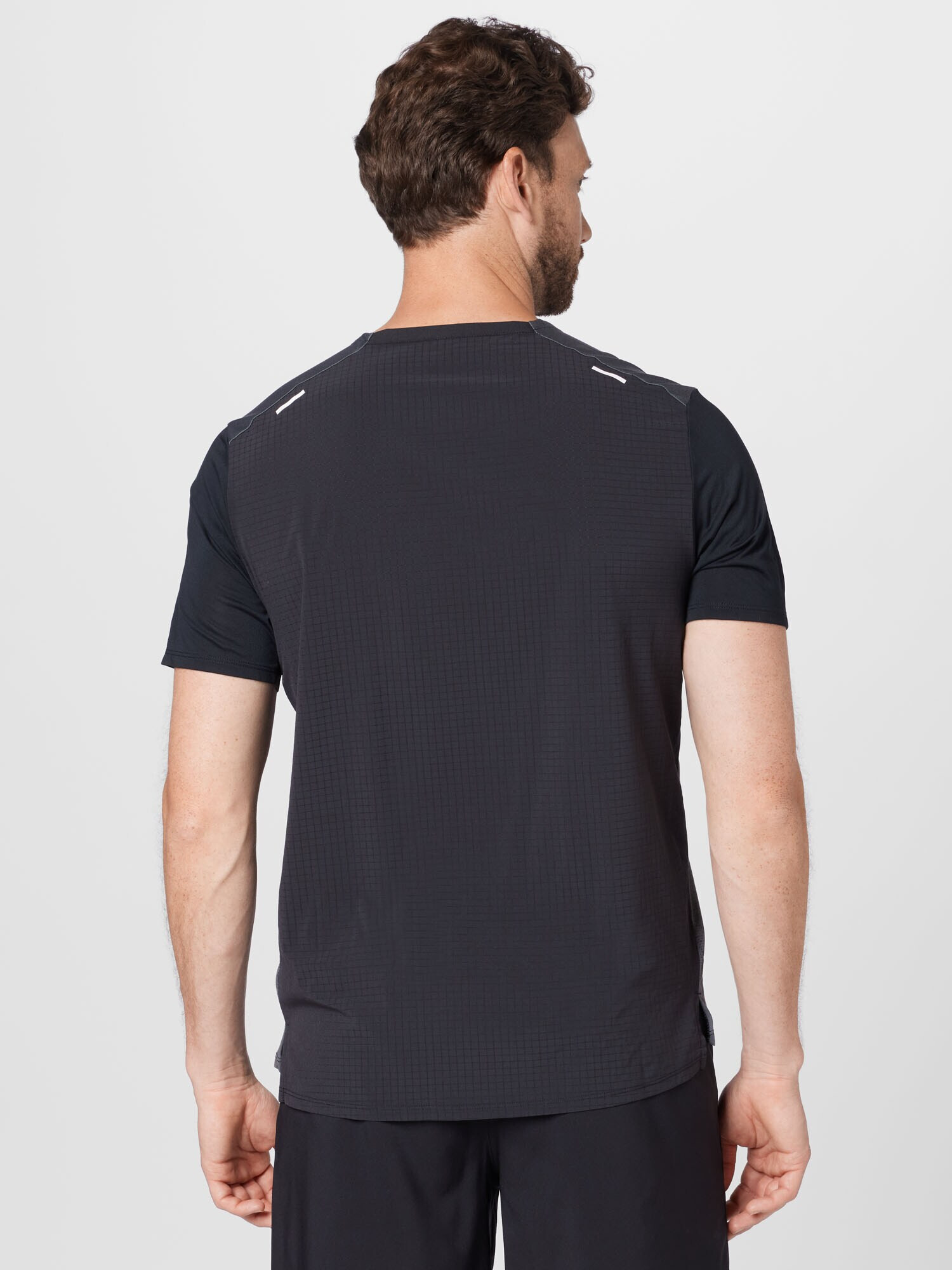 NIKE Tricou funcțional 'Rise' gri / negru / alb - Pled.ro