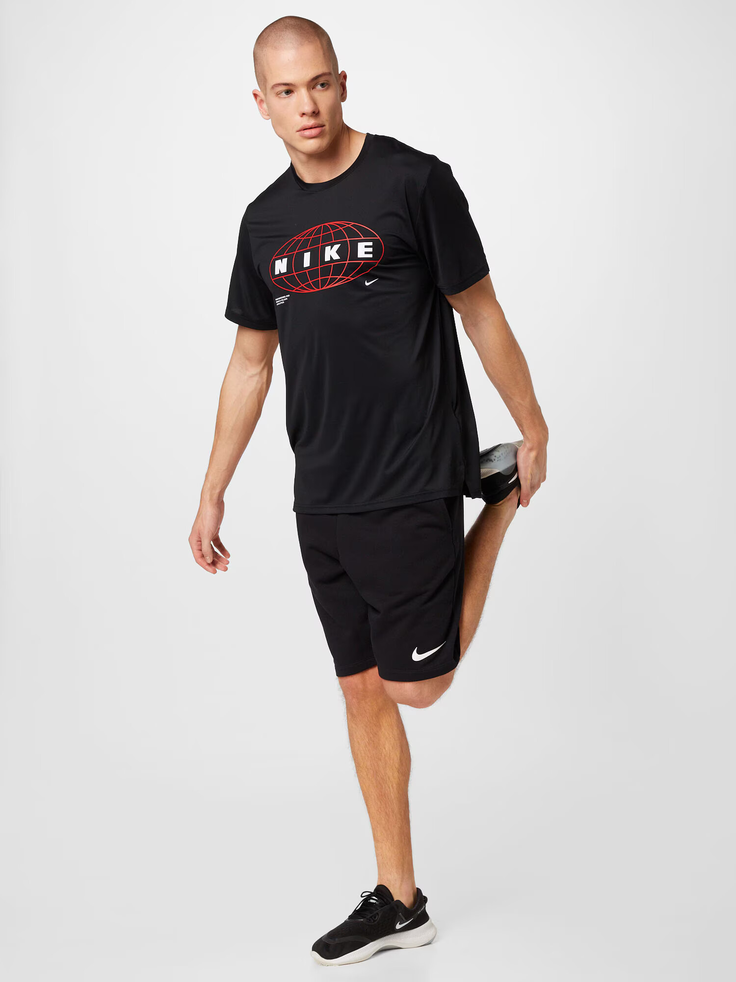 NIKE Tricou funcțional roșu cireș / negru / alb - Pled.ro