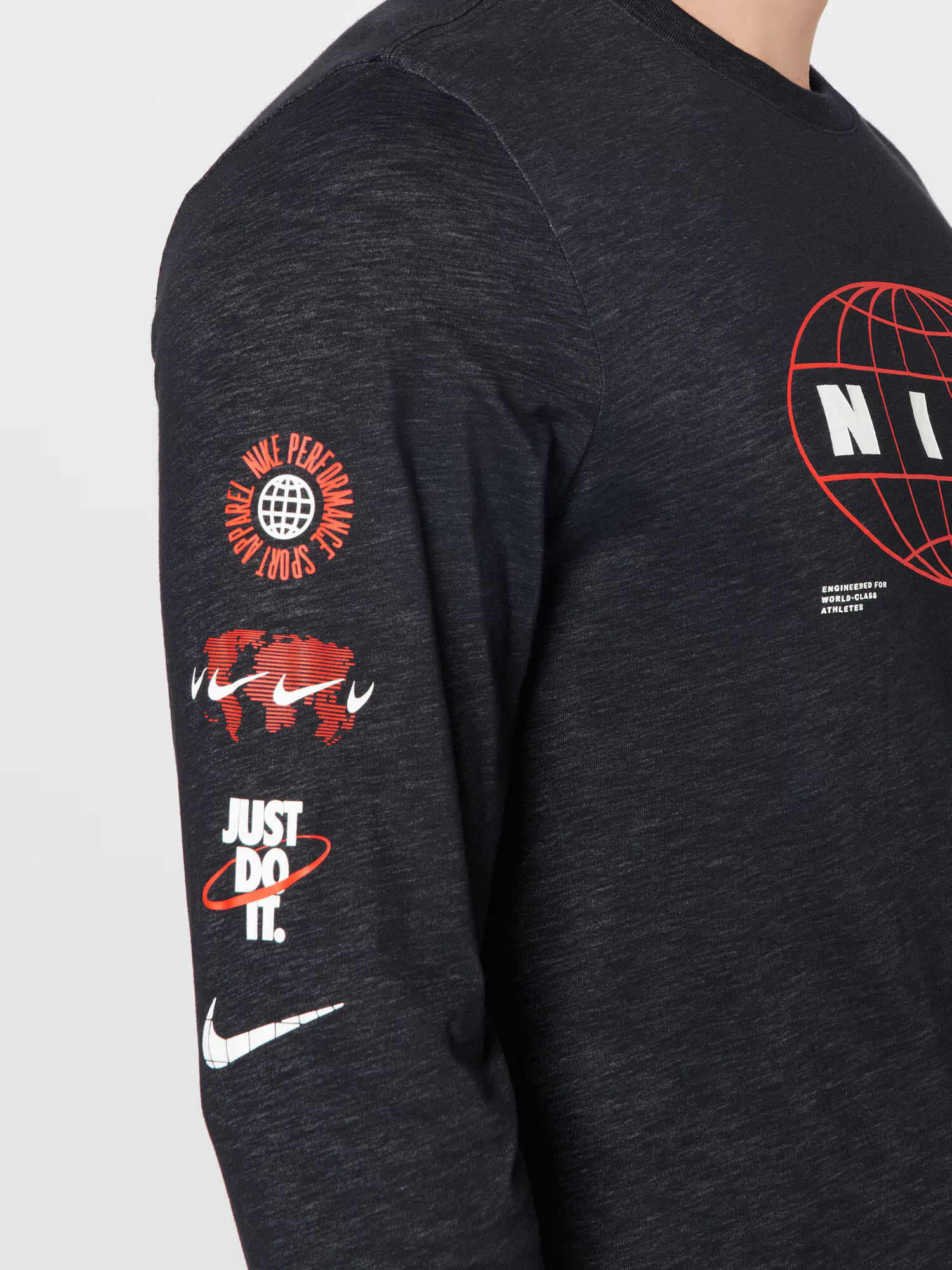 NIKE Tricou funcțional roșu / negru / alb - Pled.ro