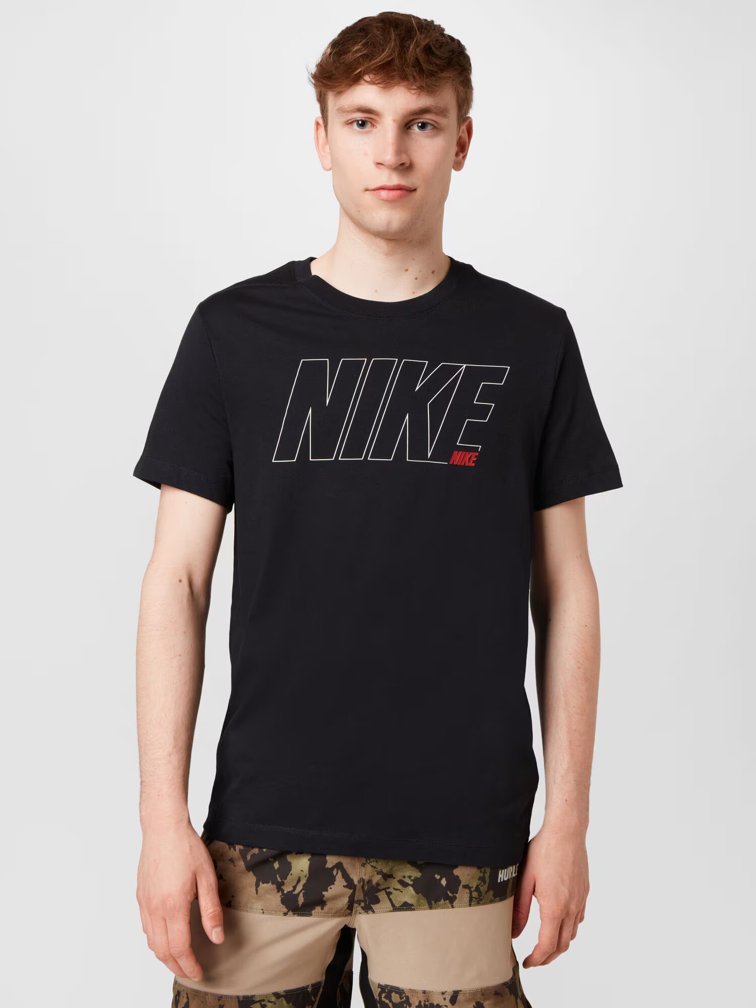 NIKE Tricou funcțional roșu / negru / alb - Pled.ro