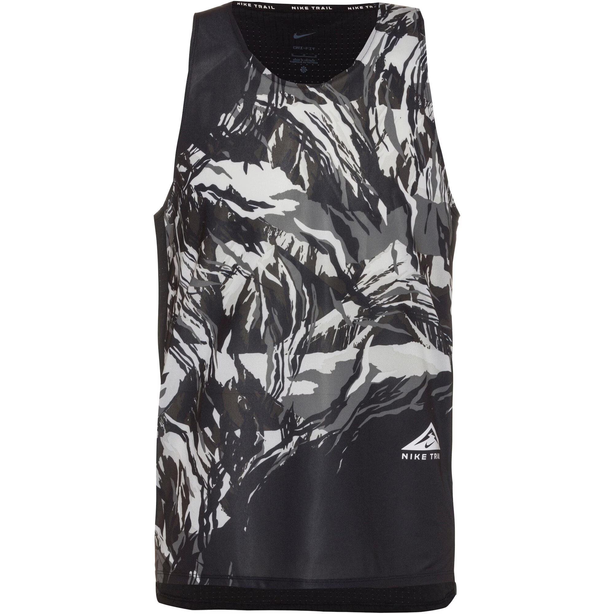 NIKE Tricou funcțional 'Trail Rise 365' gri / negru / alb - Pled.ro