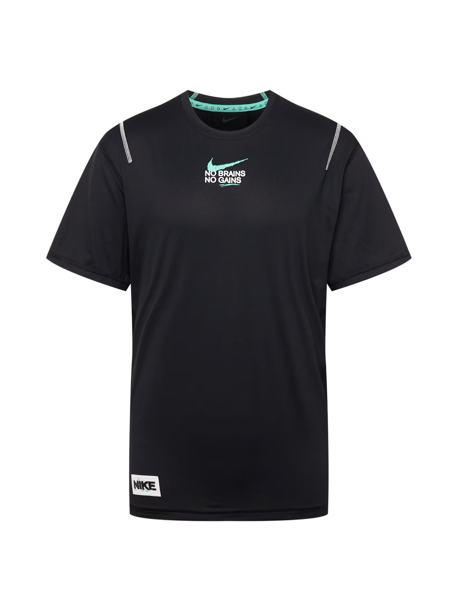 NIKE Tricou funcțional turcoaz / negru / alb - Pled.ro