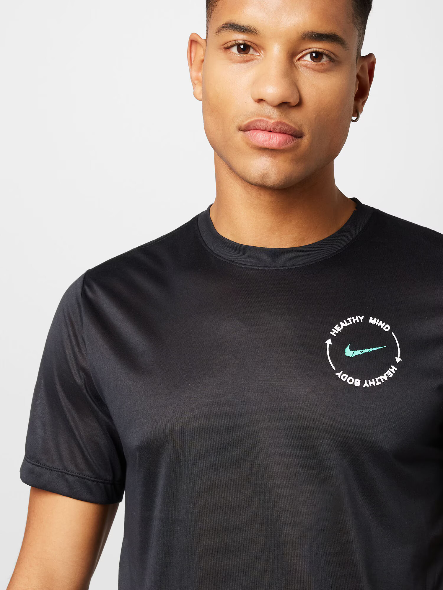 NIKE Tricou funcțional verde jad / negru / alb - Pled.ro