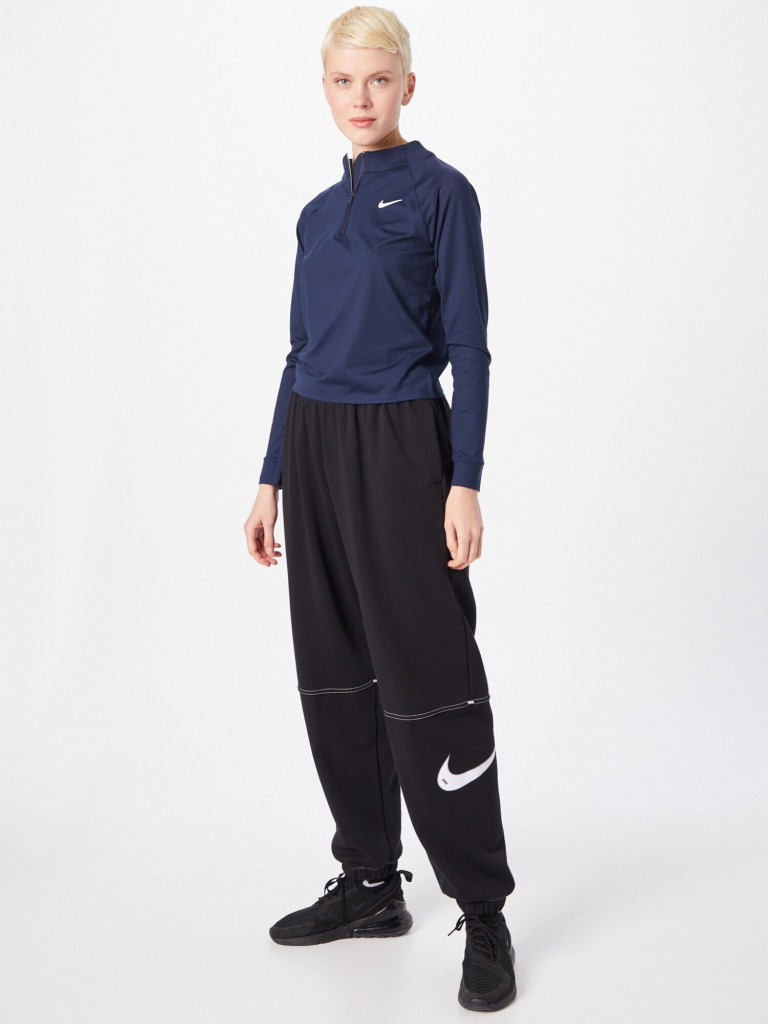 NIKE Tricou funcțional 'Victory' bleumarin / alb - Pled.ro