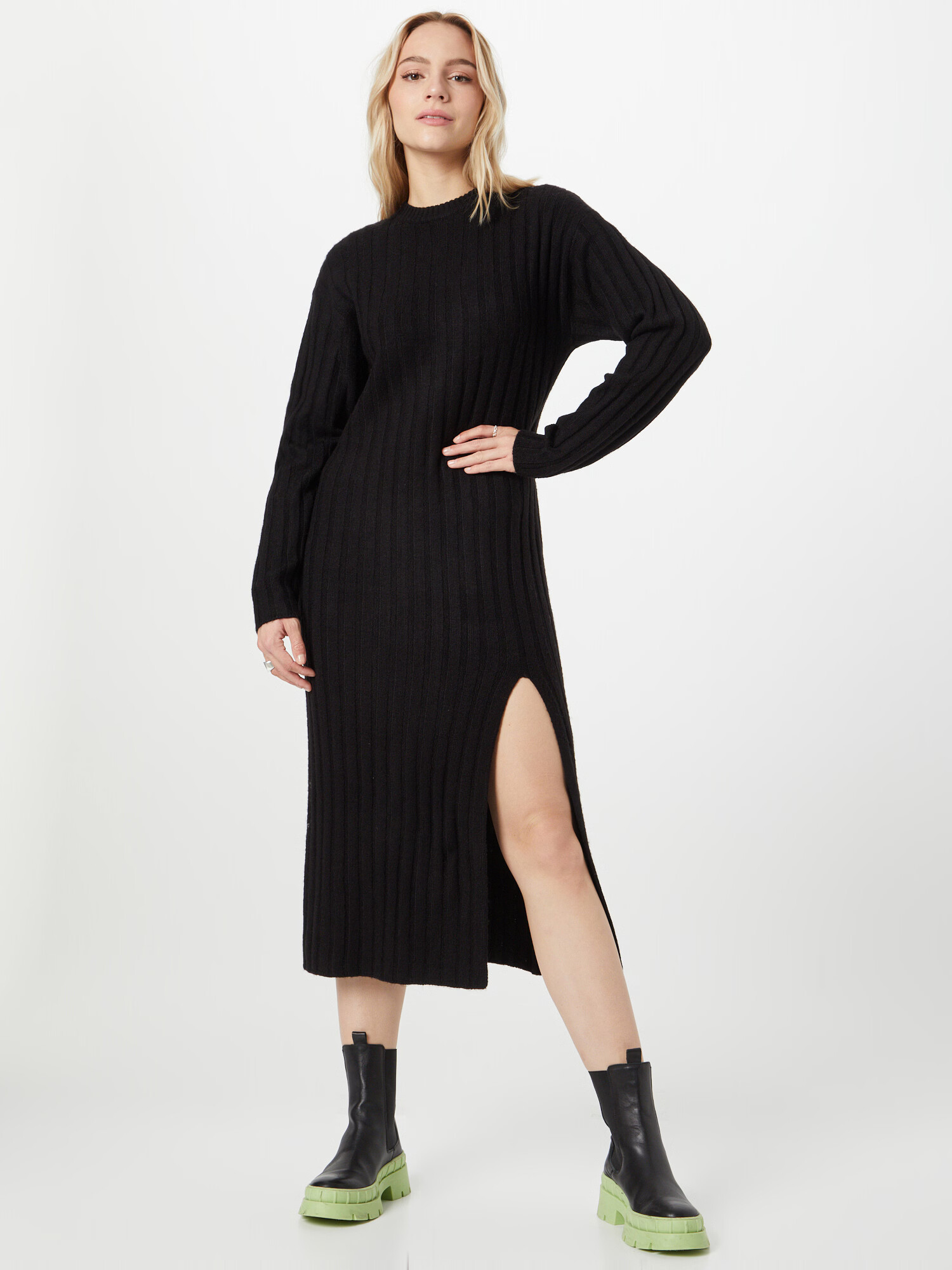 NLY by Nelly Rochie tricotat negru - Pled.ro