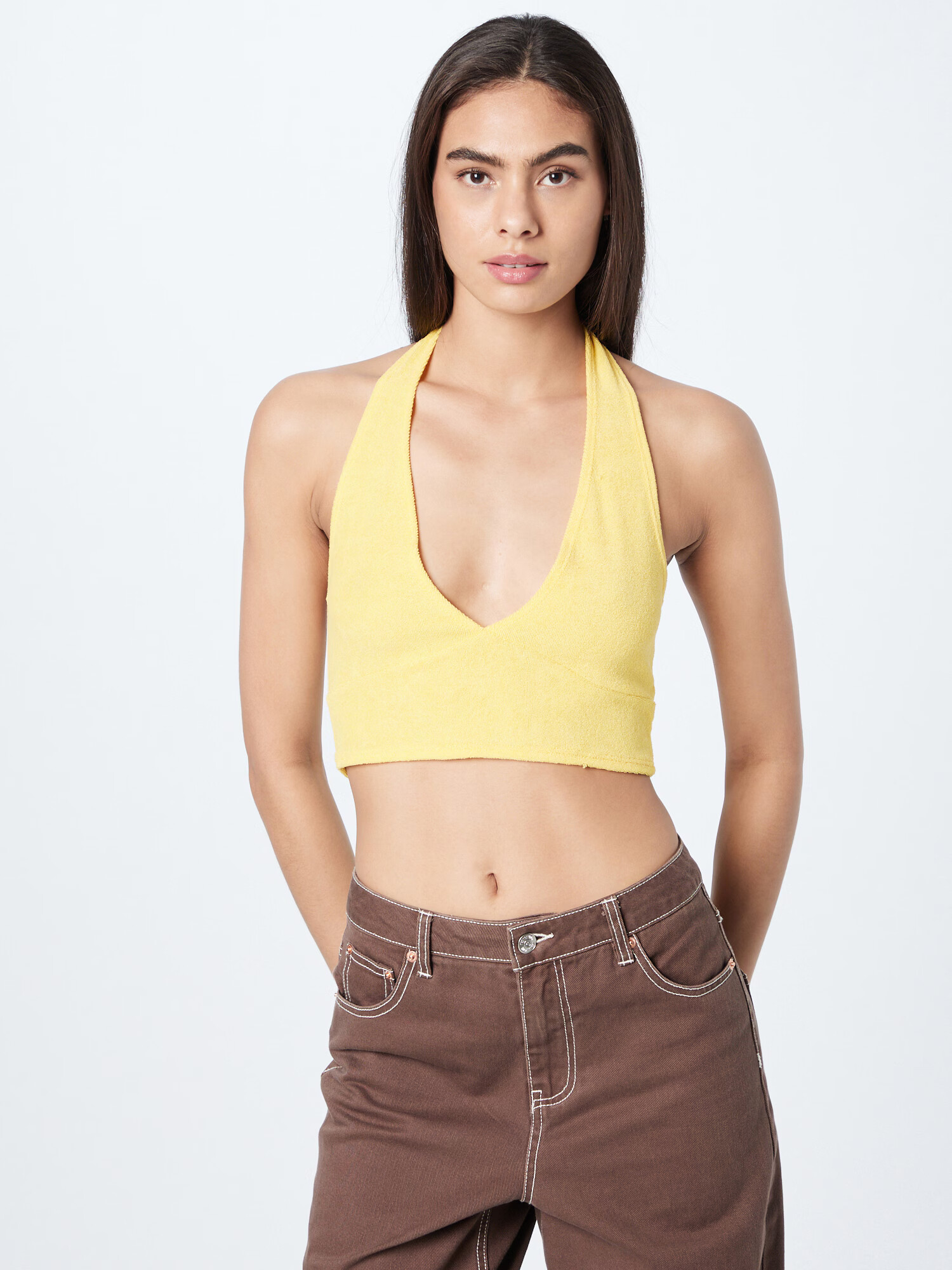 NLY by Nelly Top galben pastel - Pled.ro