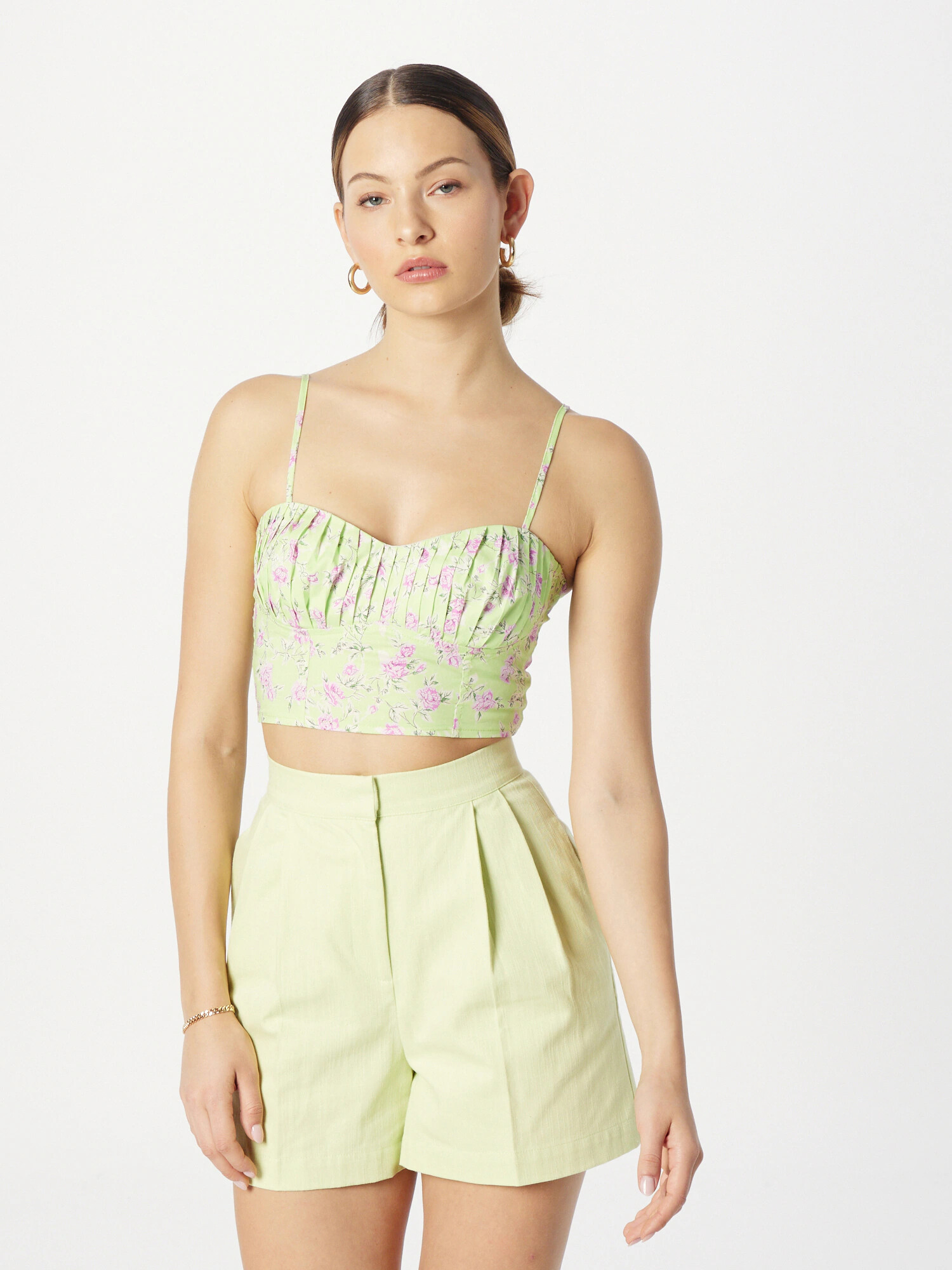 NLY by Nelly Top oliv / verde deschis / mov deschis - Pled.ro