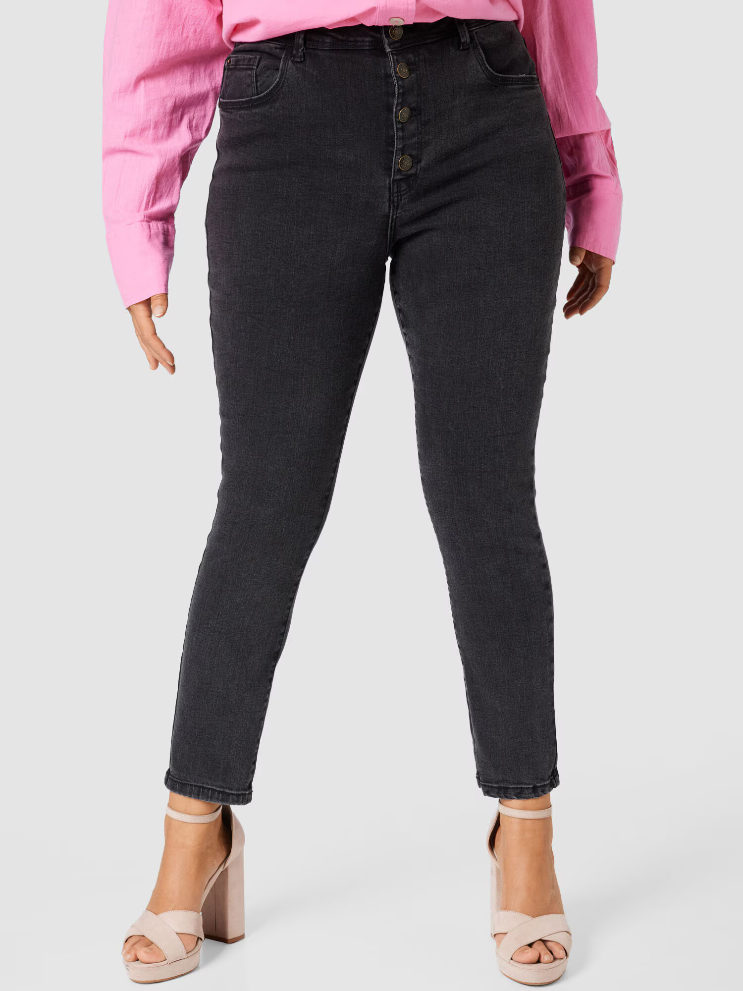 Noisy May Curve Jeans 'AGNES' negru - Pled.ro