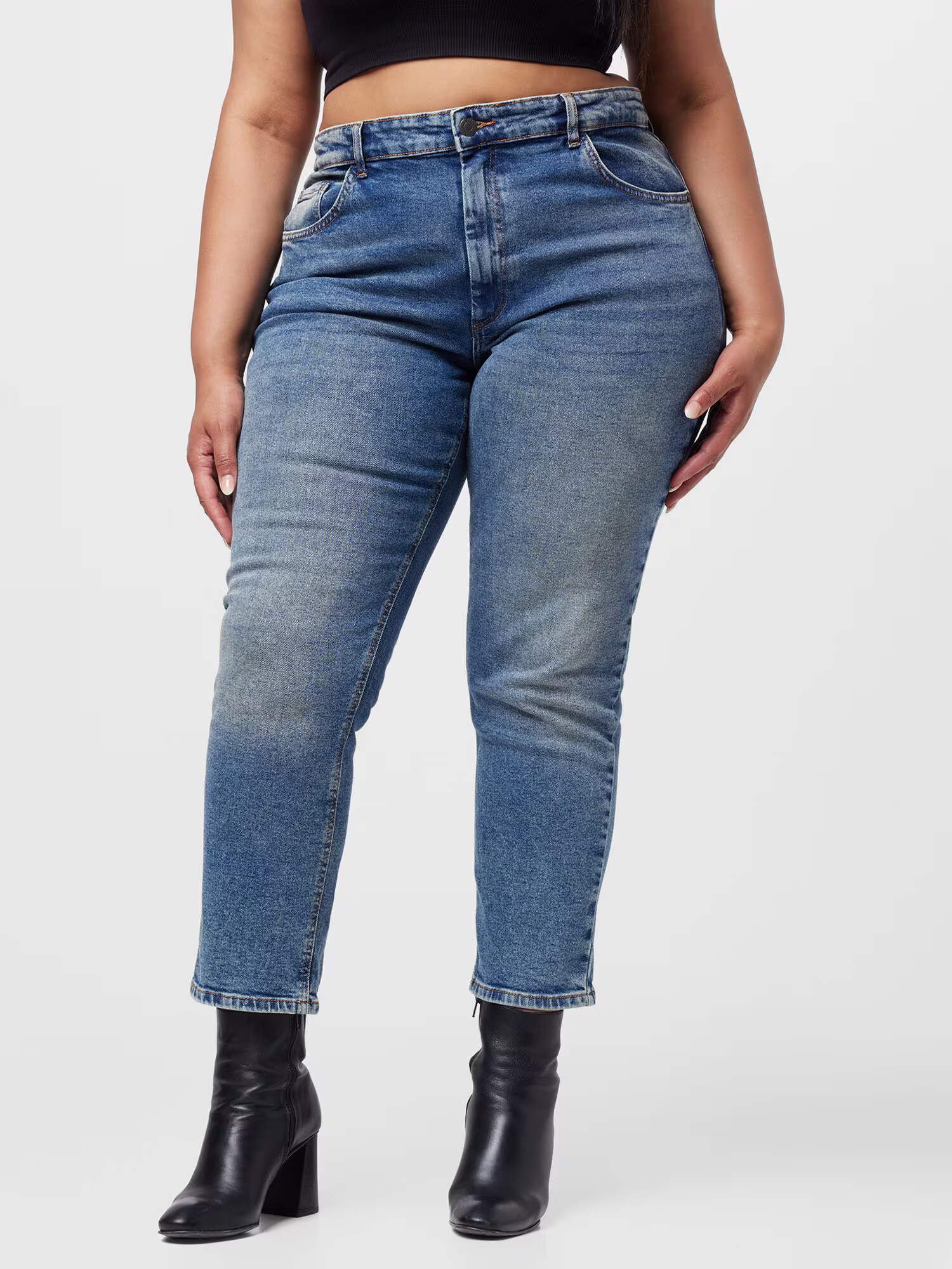 Noisy May Curve Jeans 'MONI' albastru denim - Pled.ro