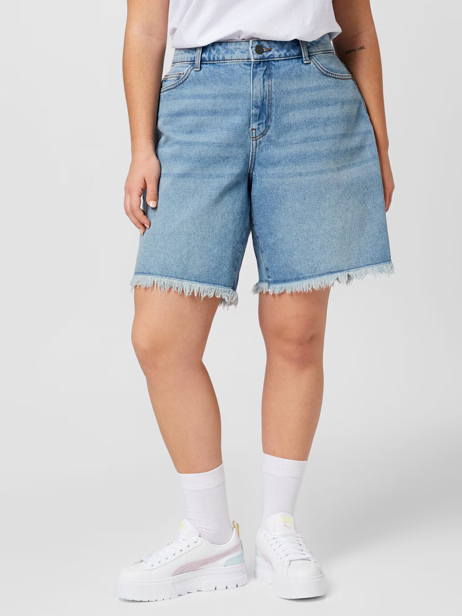 Noisy May Curve Jeans 'SMILEY' albastru denim - Pled.ro