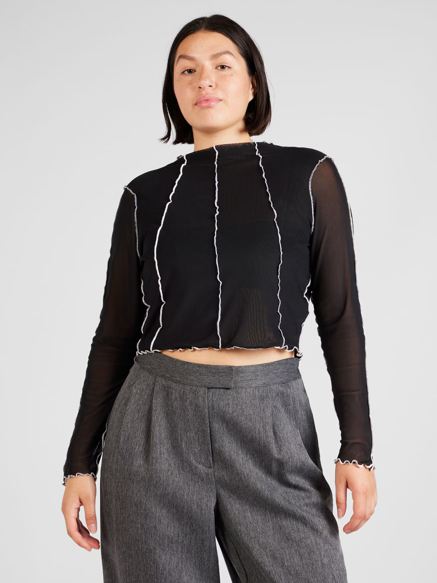 Noisy May Curve Tricou 'CARRIE' negru / alb - Pled.ro