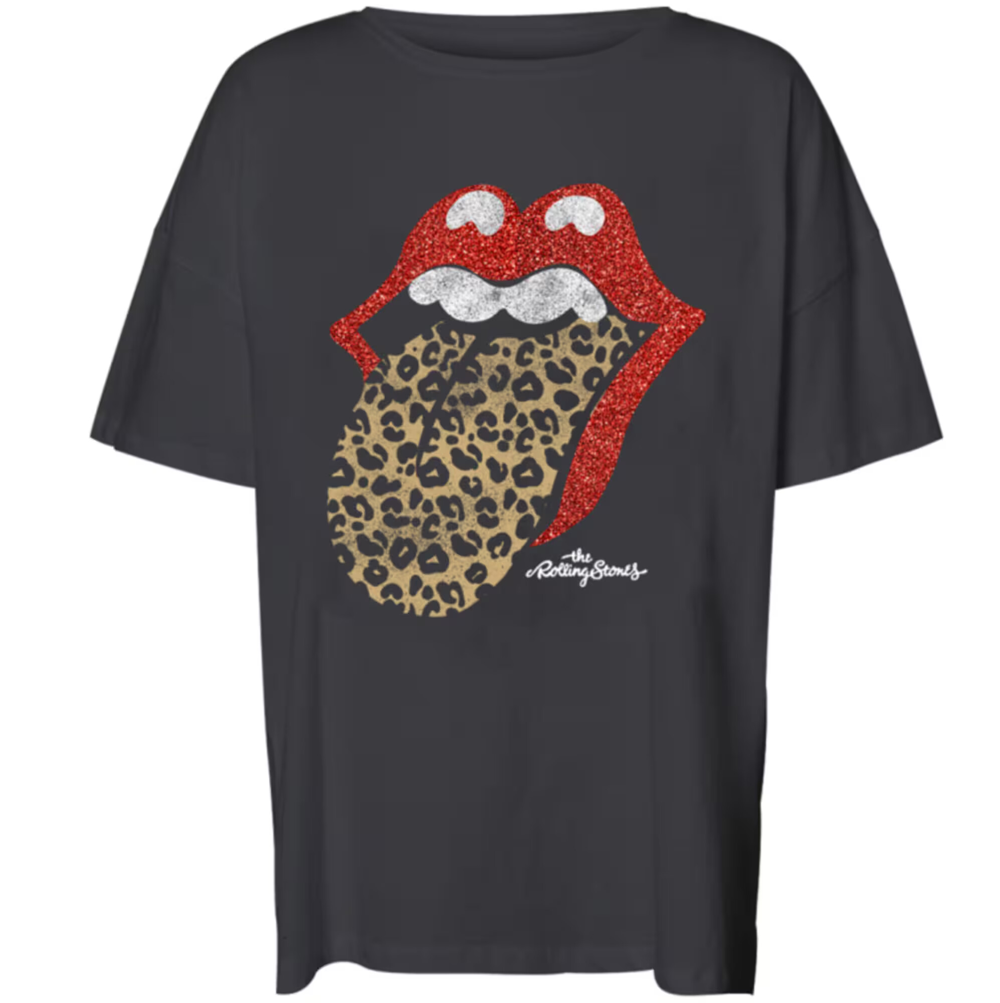 Noisy May Curve Tricou 'Rolling Stones' galben deschis / gri metalic / roșu / alb - Pled.ro