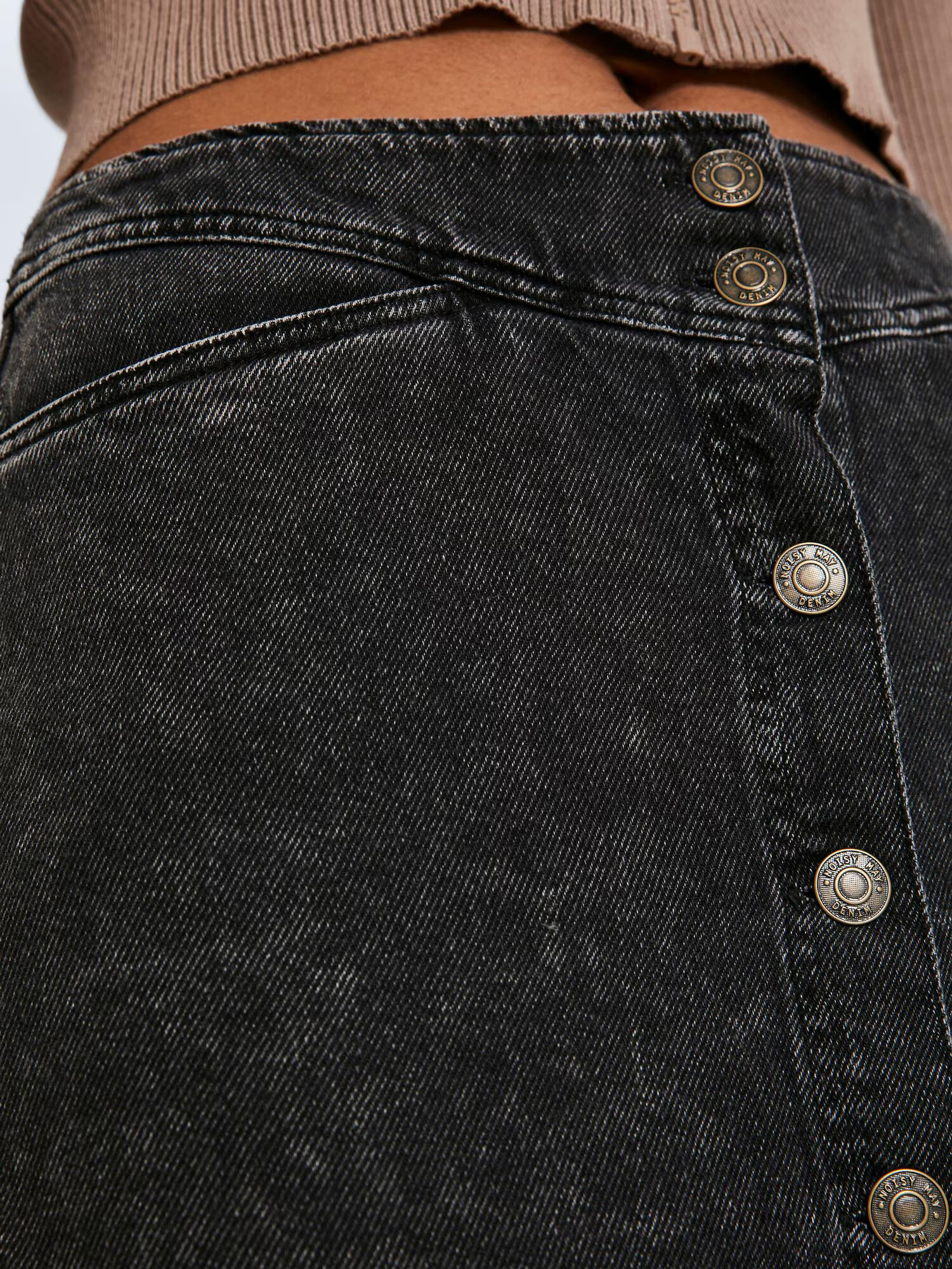 Noisy may Fustă 'Peri' negru denim - Pled.ro