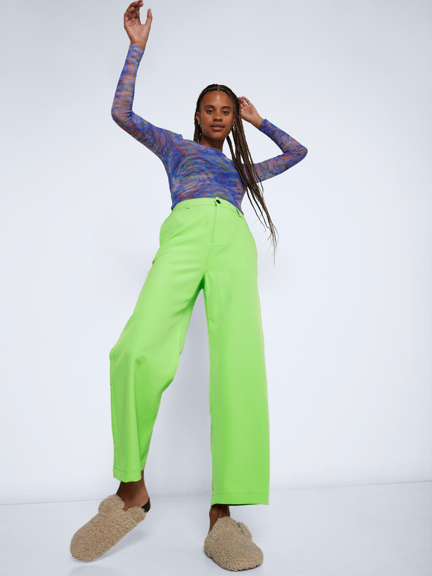 Noisy may Pantaloni 'DREWIE' verde neon - Pled.ro