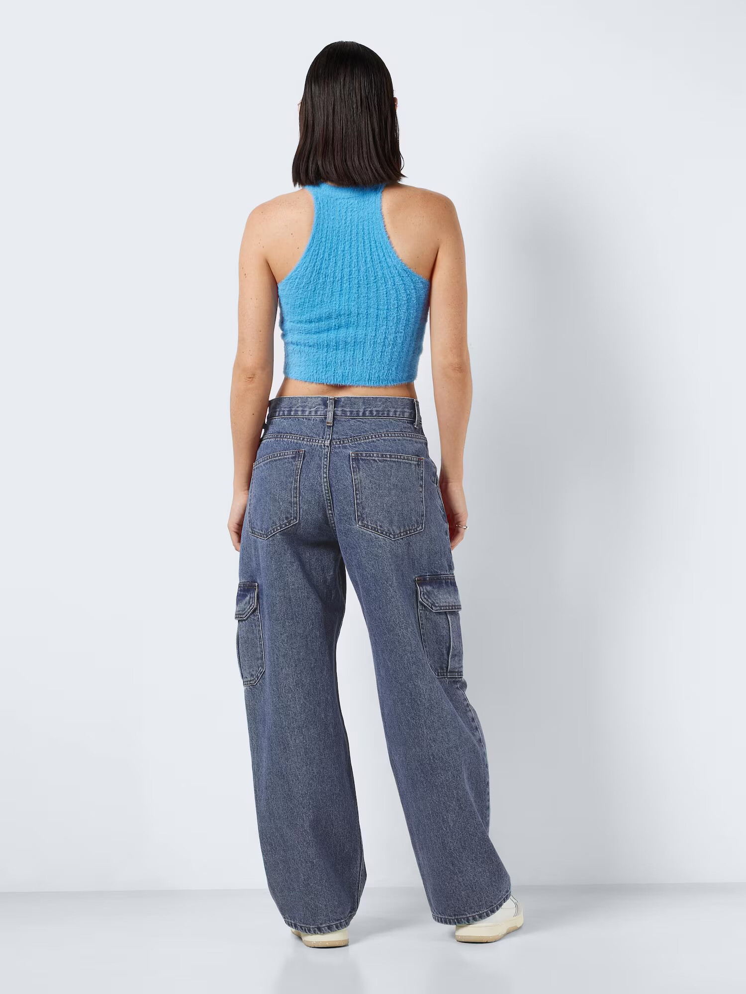 Noisy may Pantaloni eleganți 'Alexa' albastru denim - Pled.ro