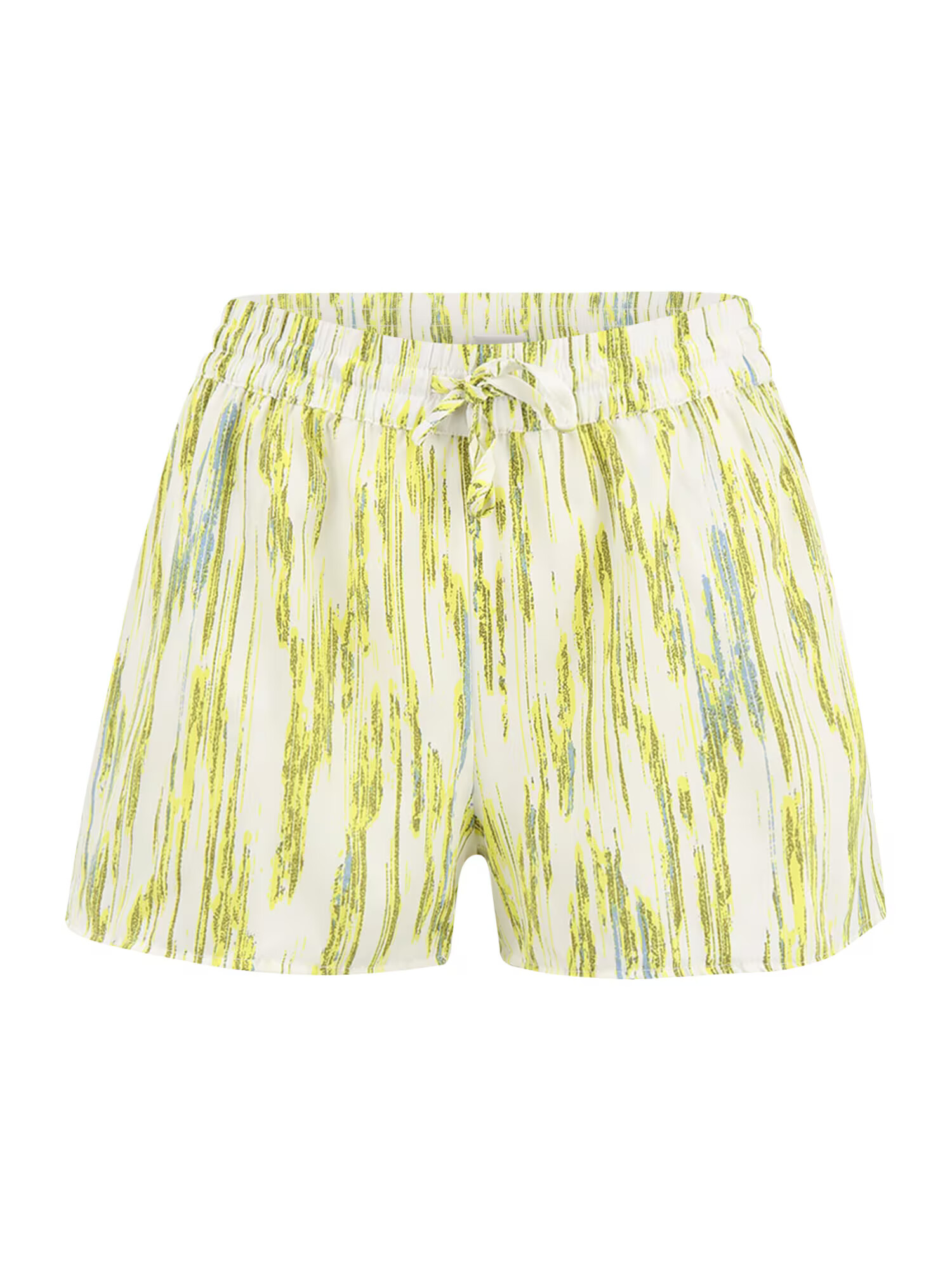 Noisy May Petite Pantaloni 'RITA' albastru fumuriu / galben citron / oliv / alb - Pled.ro