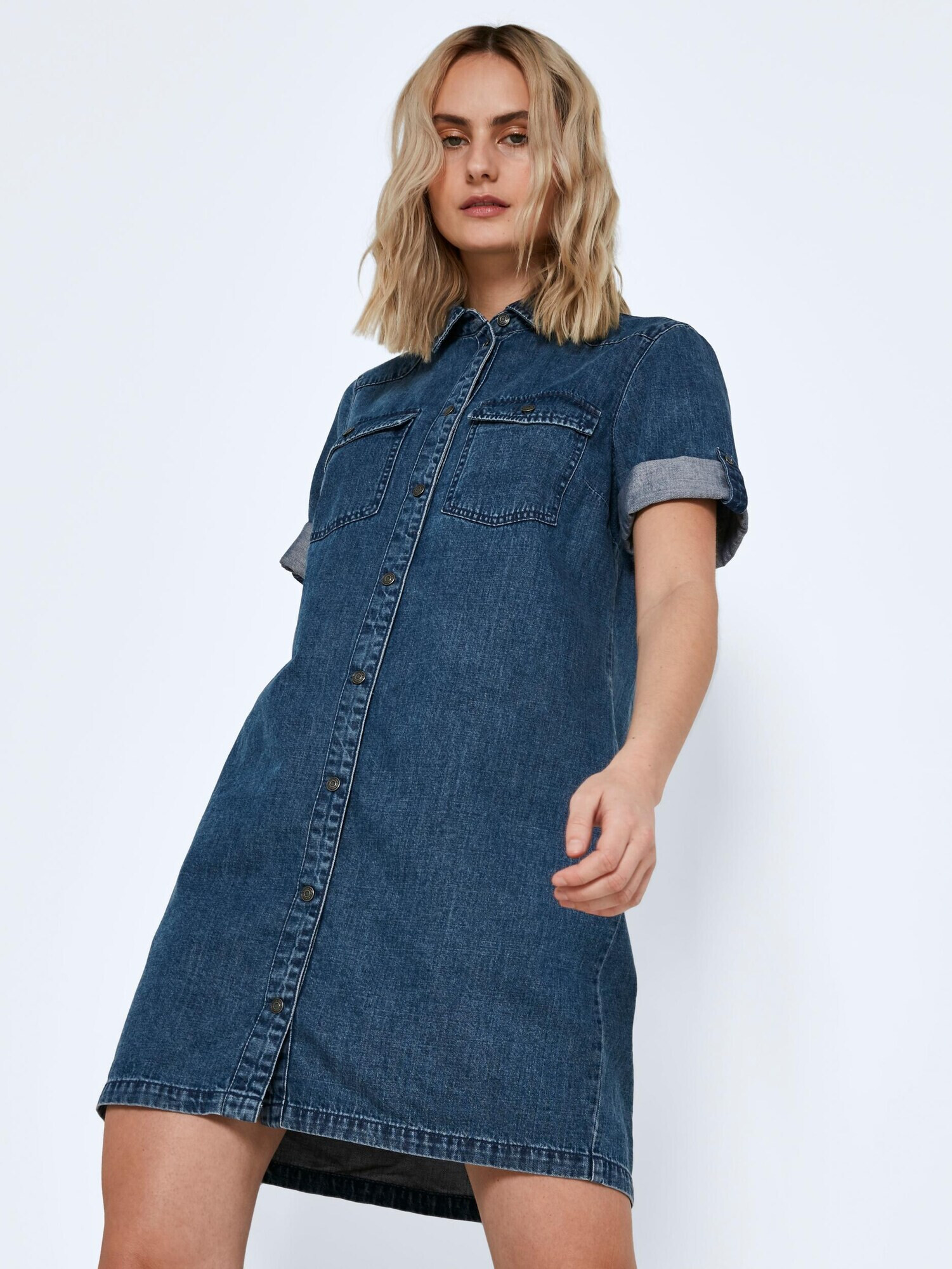 Noisy may Rochie tip bluză albastru denim - Pled.ro