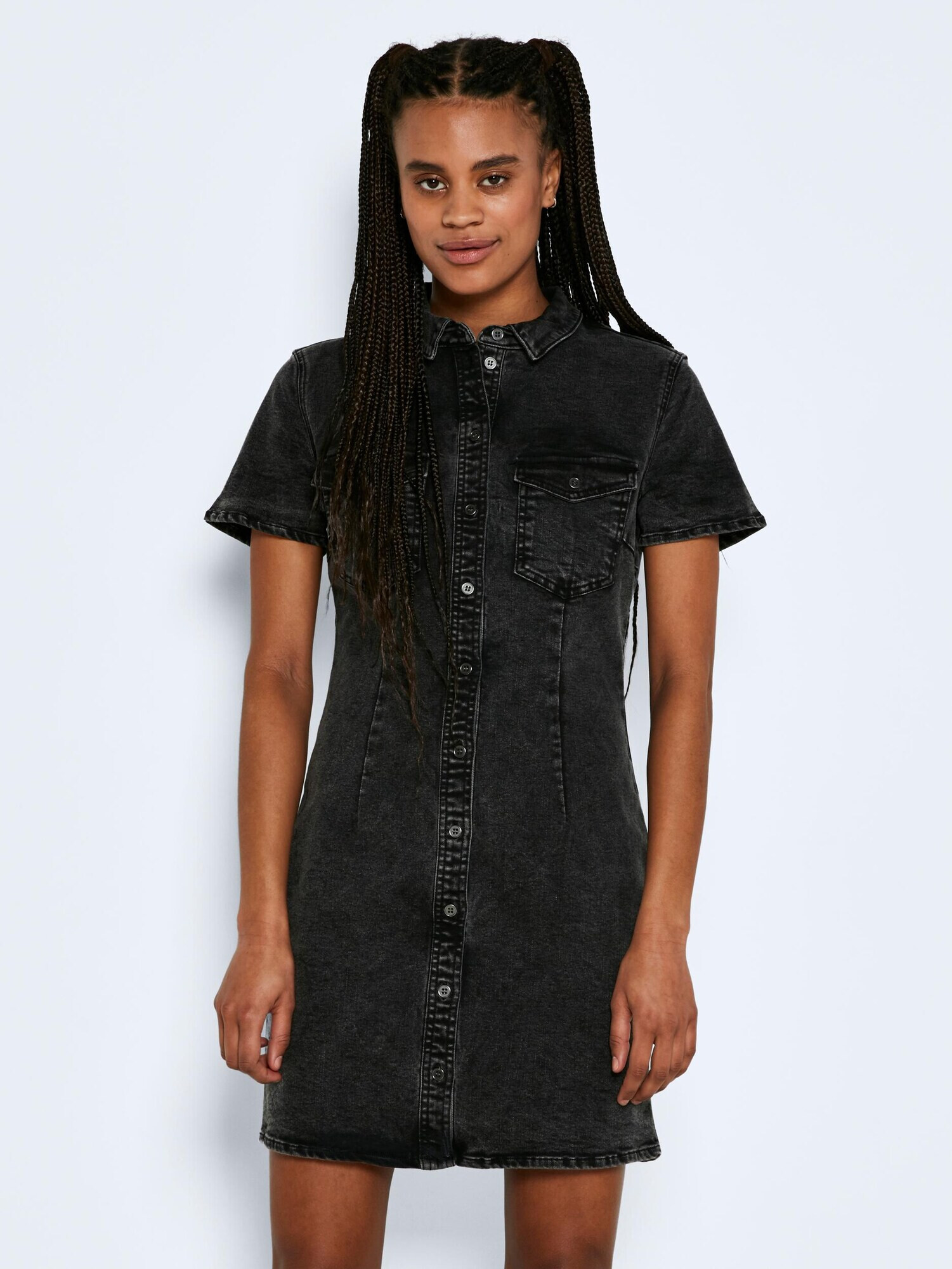 Noisy may Rochie tip bluză 'Joy' negru denim - Pled.ro