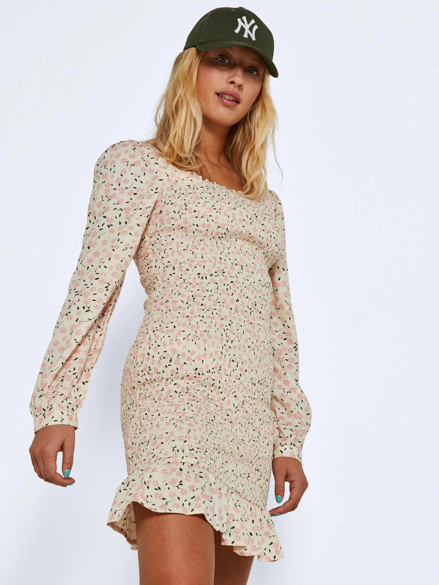 Noisy may Rochie 'Tone' bej deschis / verde / roz / alb - Pled.ro