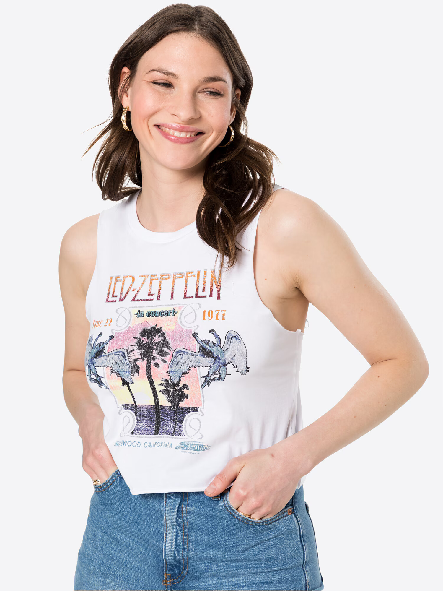 Noisy may Top 'Max Led Zeppelin' mai multe culori / alb - Pled.ro