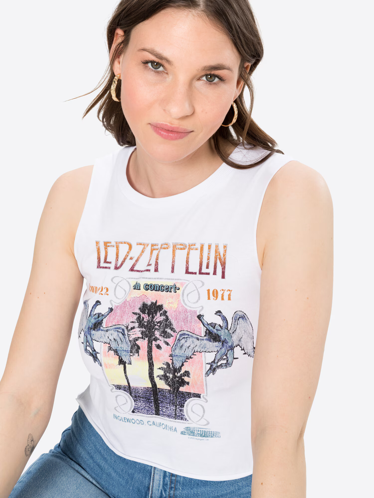 Noisy may Top 'Max Led Zeppelin' mai multe culori / alb - Pled.ro