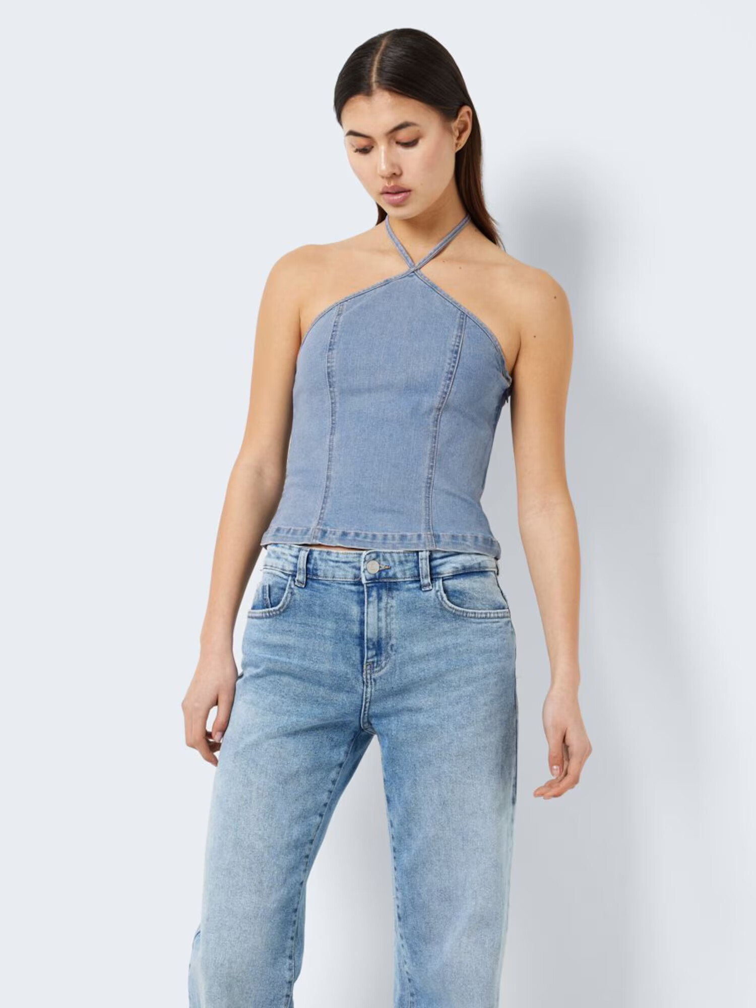 Noisy may Top 'NICKY' albastru denim - Pled.ro