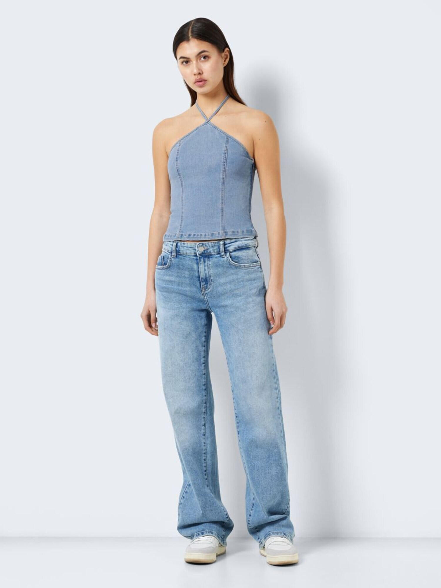 Noisy may Top 'NICKY' albastru denim - Pled.ro