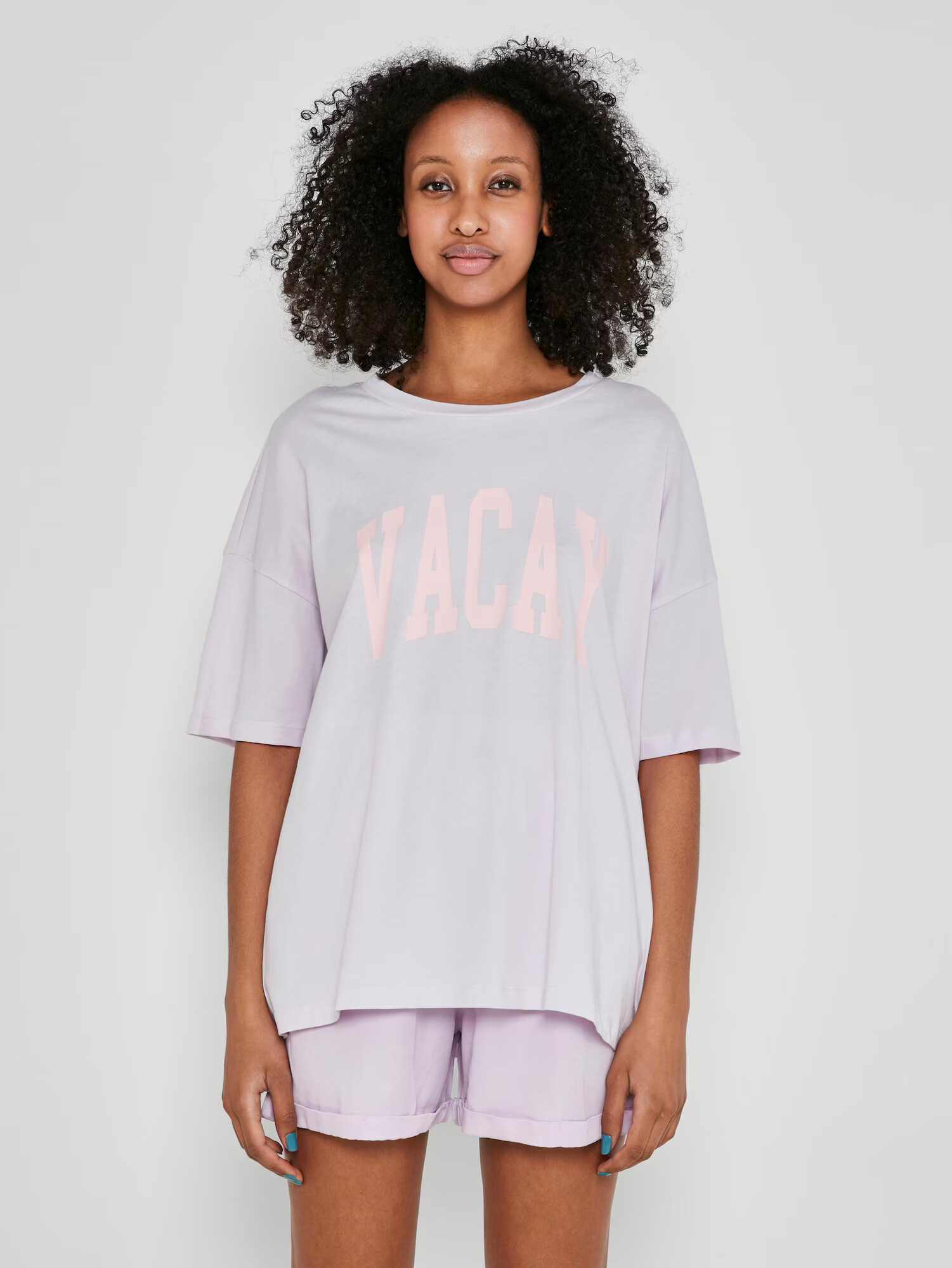 Noisy may Tricou 'Ida' mov pastel / roz pastel - Pled.ro