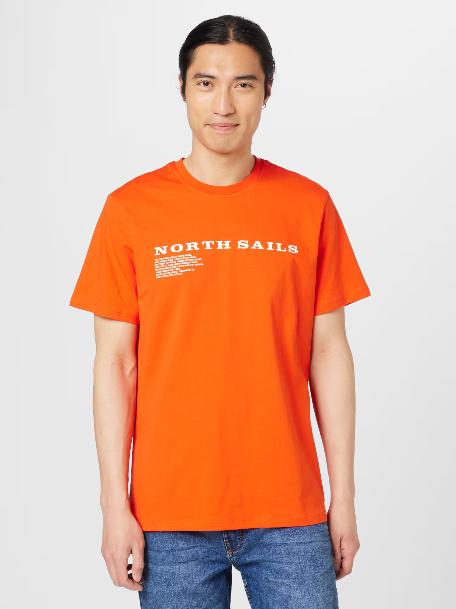 North Sails Tricou portocaliu / alb - Pled.ro