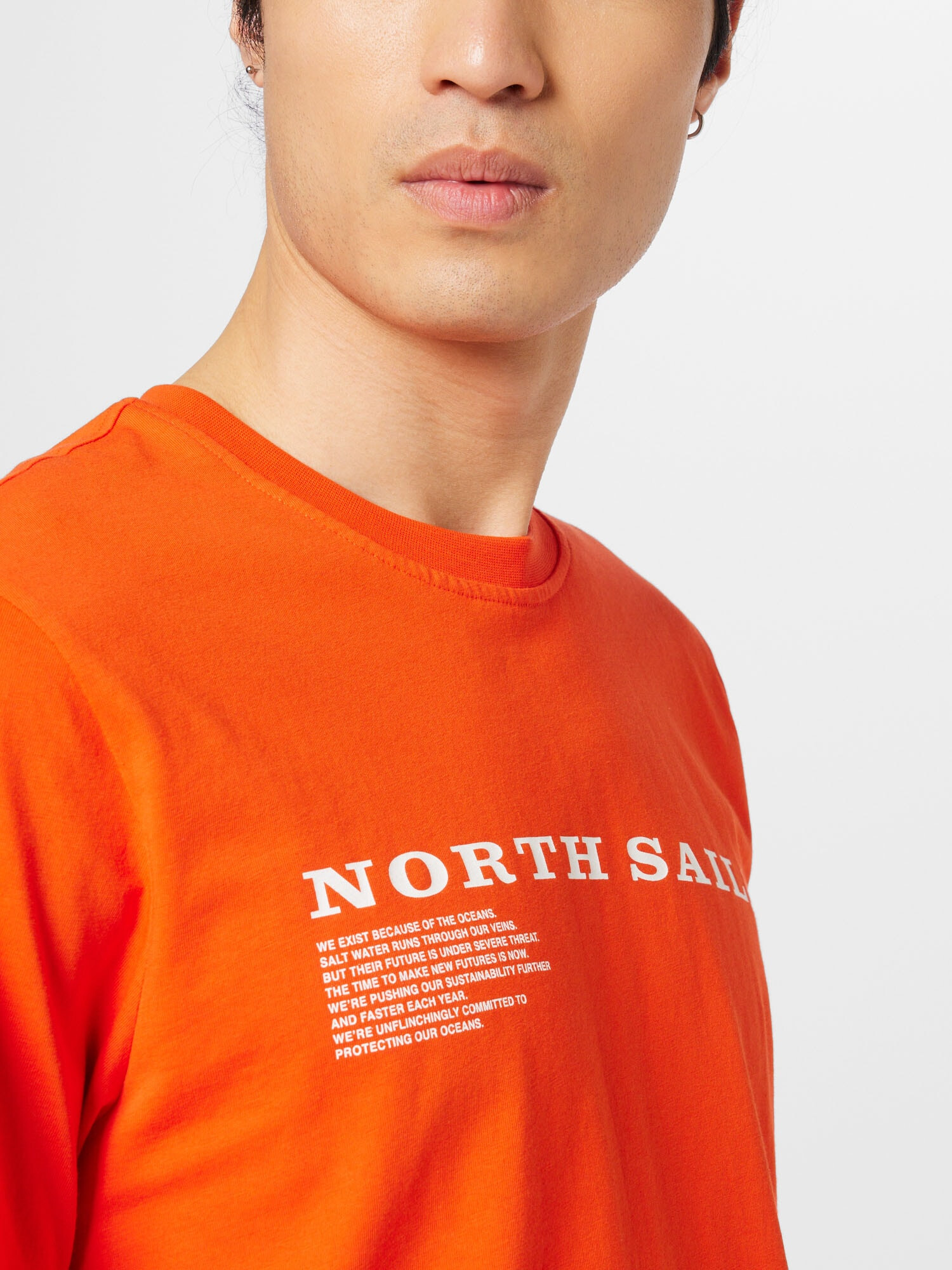 North Sails Tricou portocaliu / alb - Pled.ro