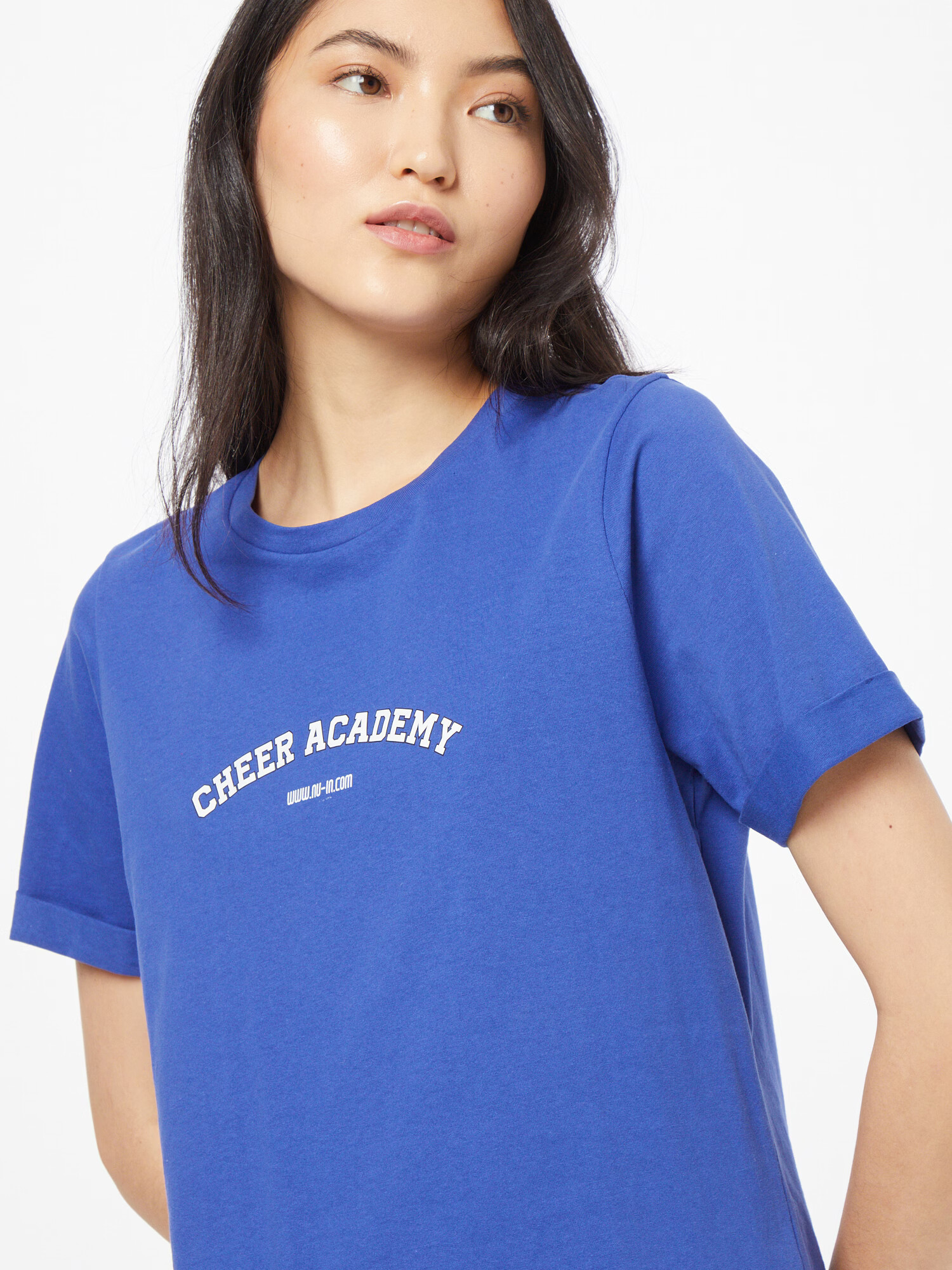 NU-IN Tricou 'Academy' albastru / alb - Pled.ro