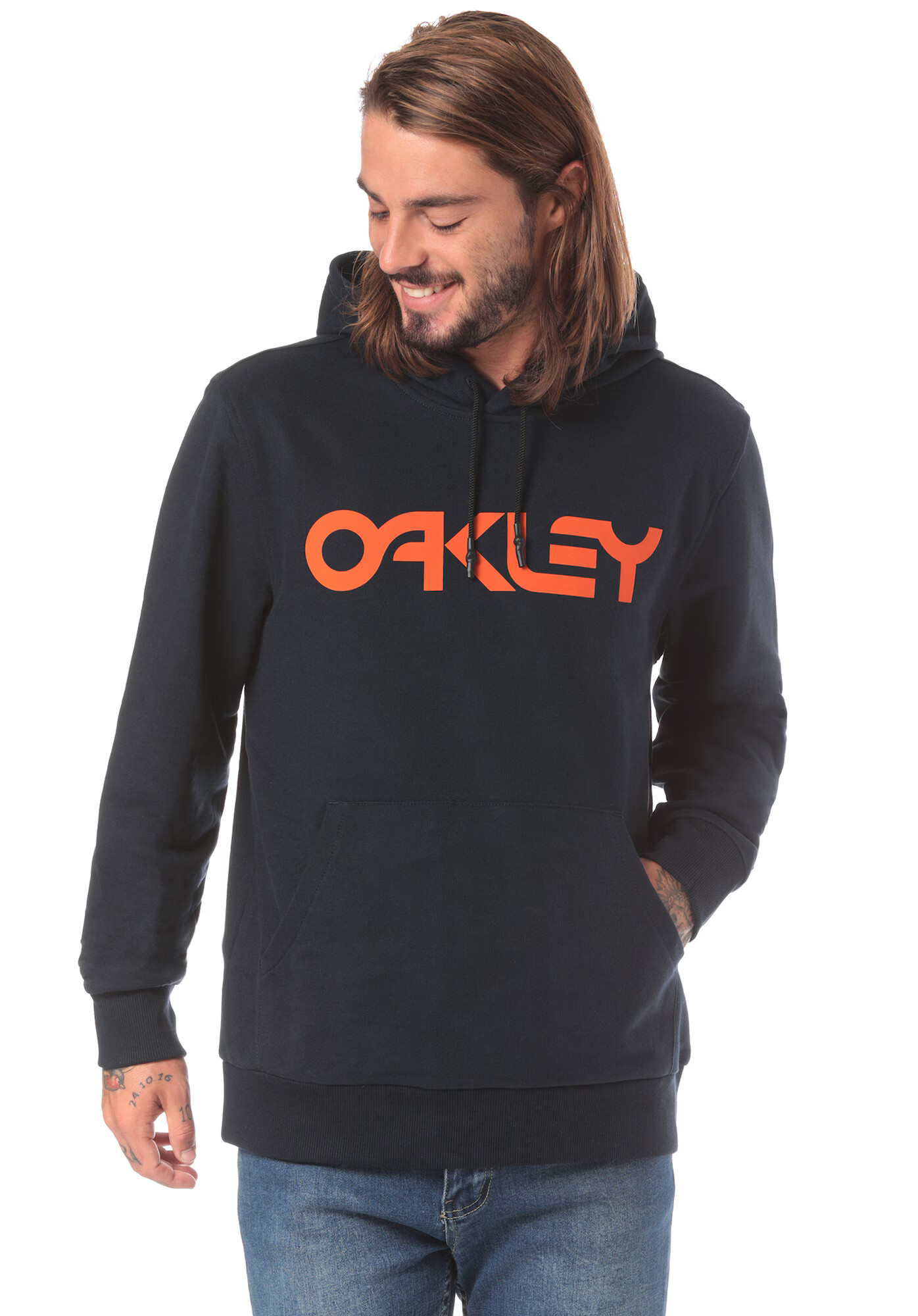 OAKLEY Hanorac sport 'B1B PO HOODIE' albastru închis / portocaliu - Pled.ro