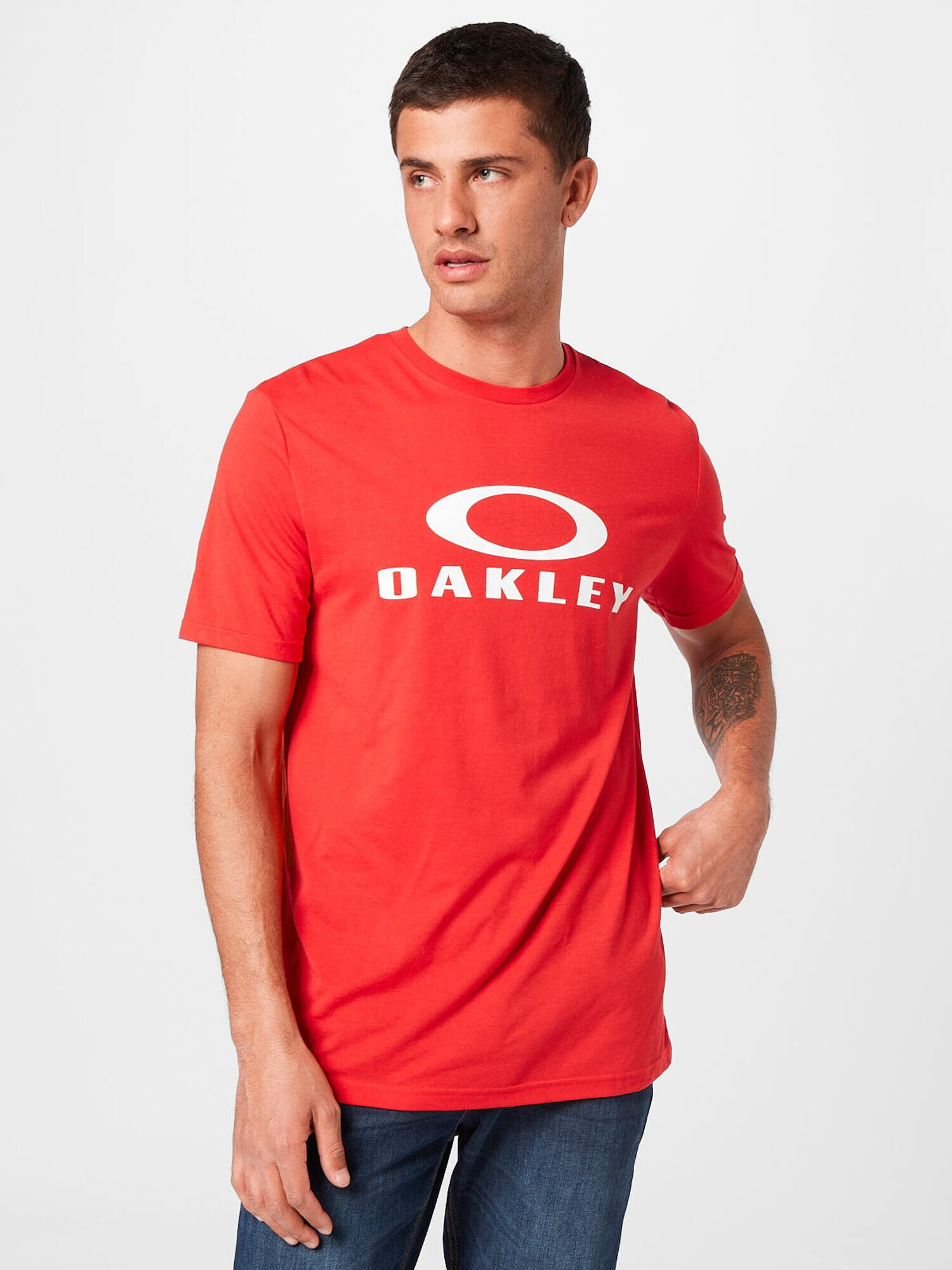 OAKLEY Tricou funcțional 'BARK' roșu / alb - Pled.ro