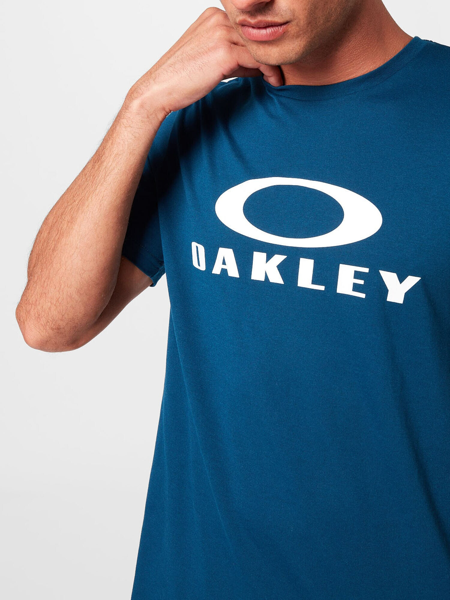 OAKLEY Tricou funcțional 'O BARK' albastru închis / alb - Pled.ro