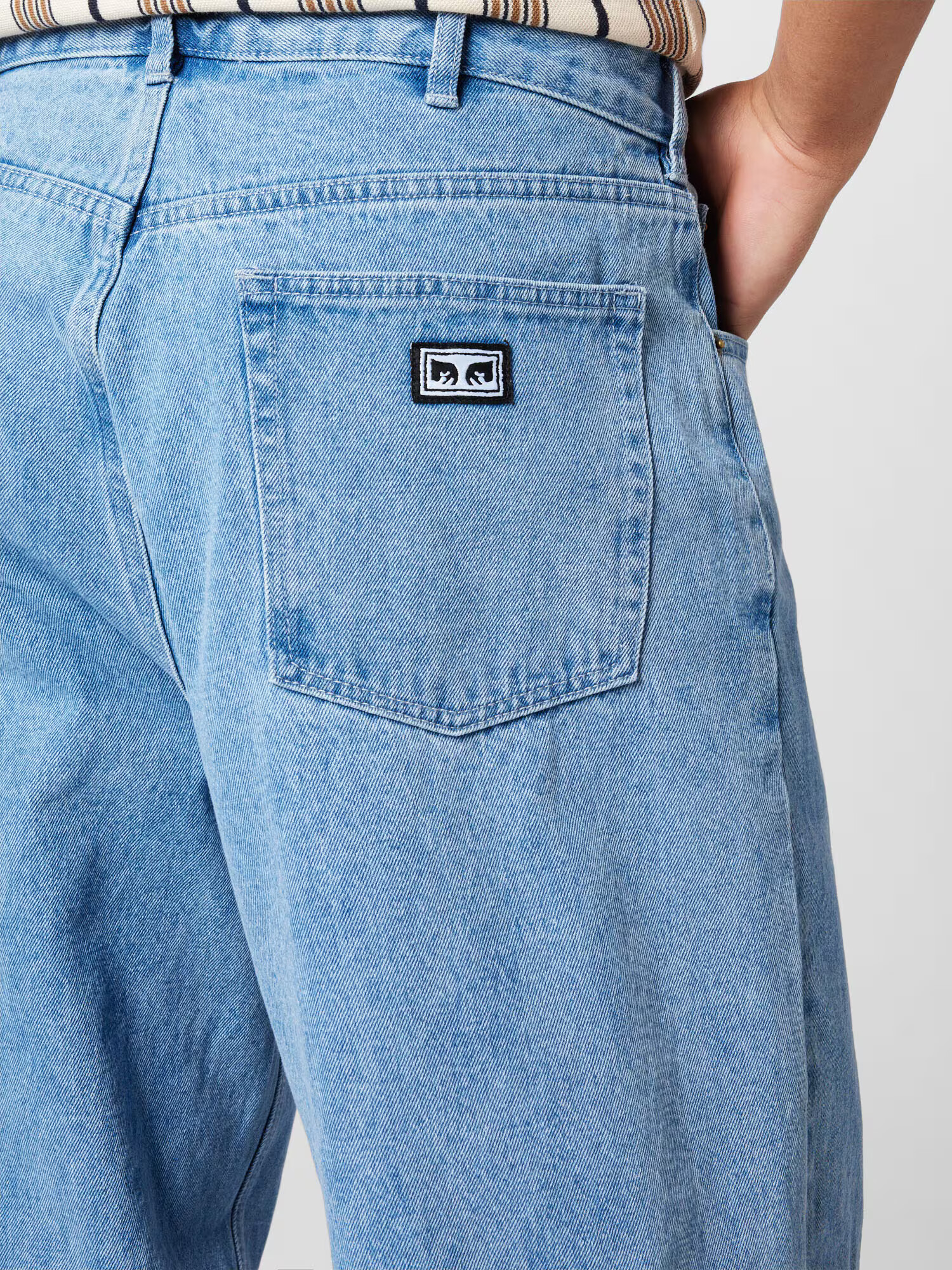 Obey Jeans albastru denim - Pled.ro