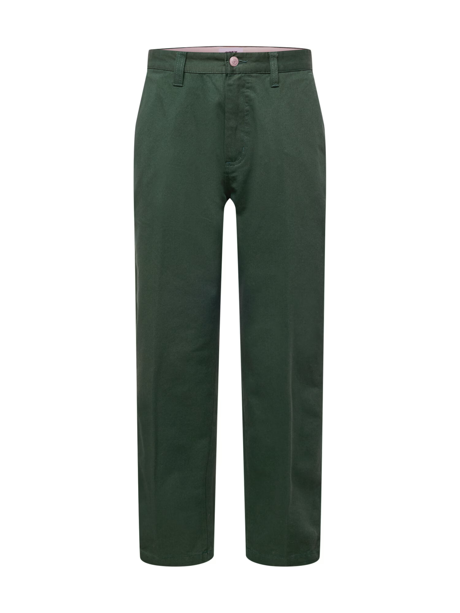 Obey Pantaloni cu dungă verde - Pled.ro